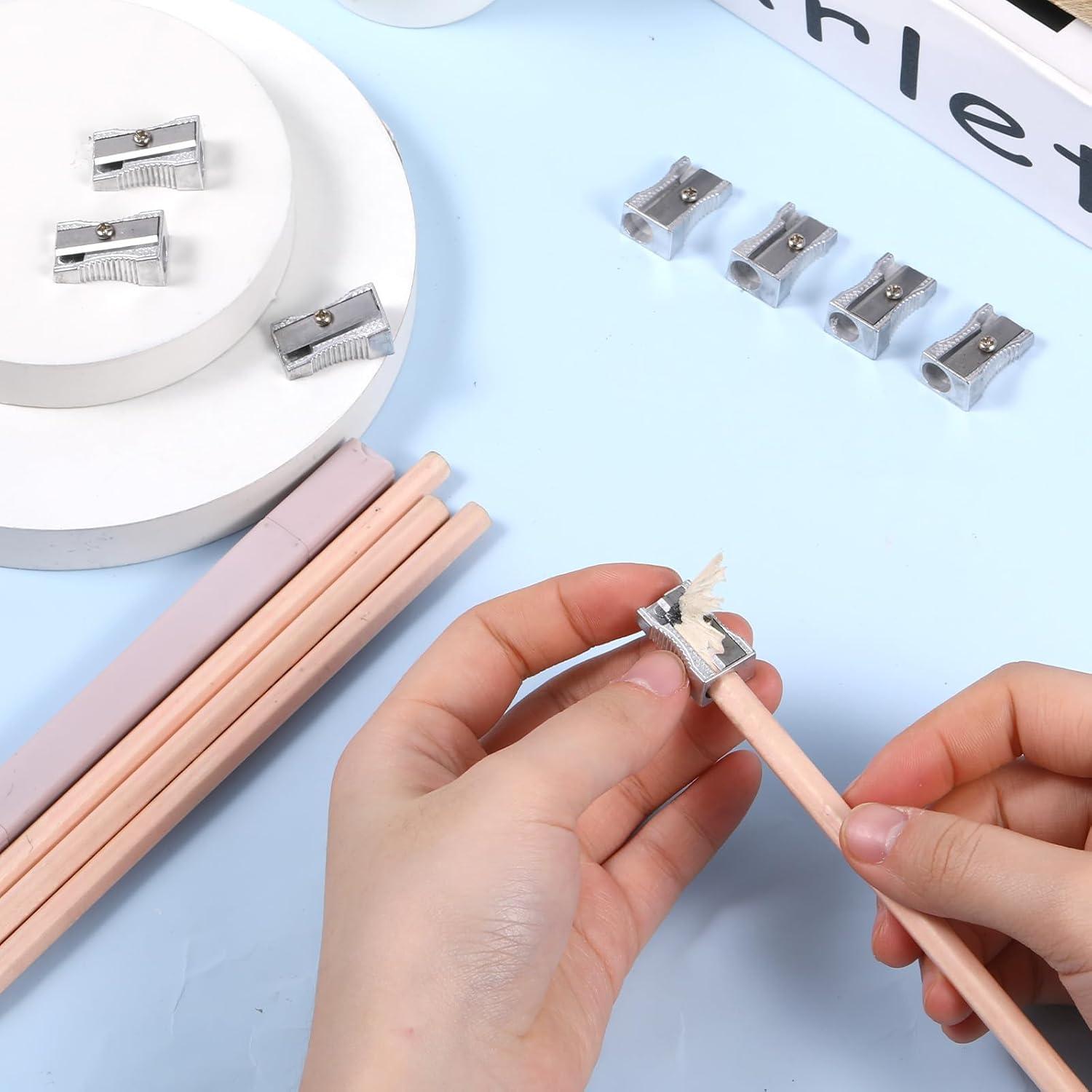 24 Sacapuntas Manuales Metálicos Xthrotsenk Un Solo Orificio