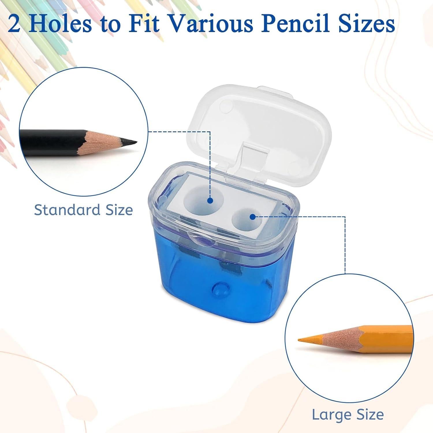 Sacapuntas Doble Orificio ZUFECY 6 Pack Manual Rosa