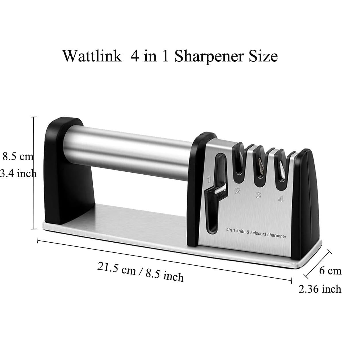Afilador de cuchillos y tijeras Wattlink 4 en 1 21.6 cm