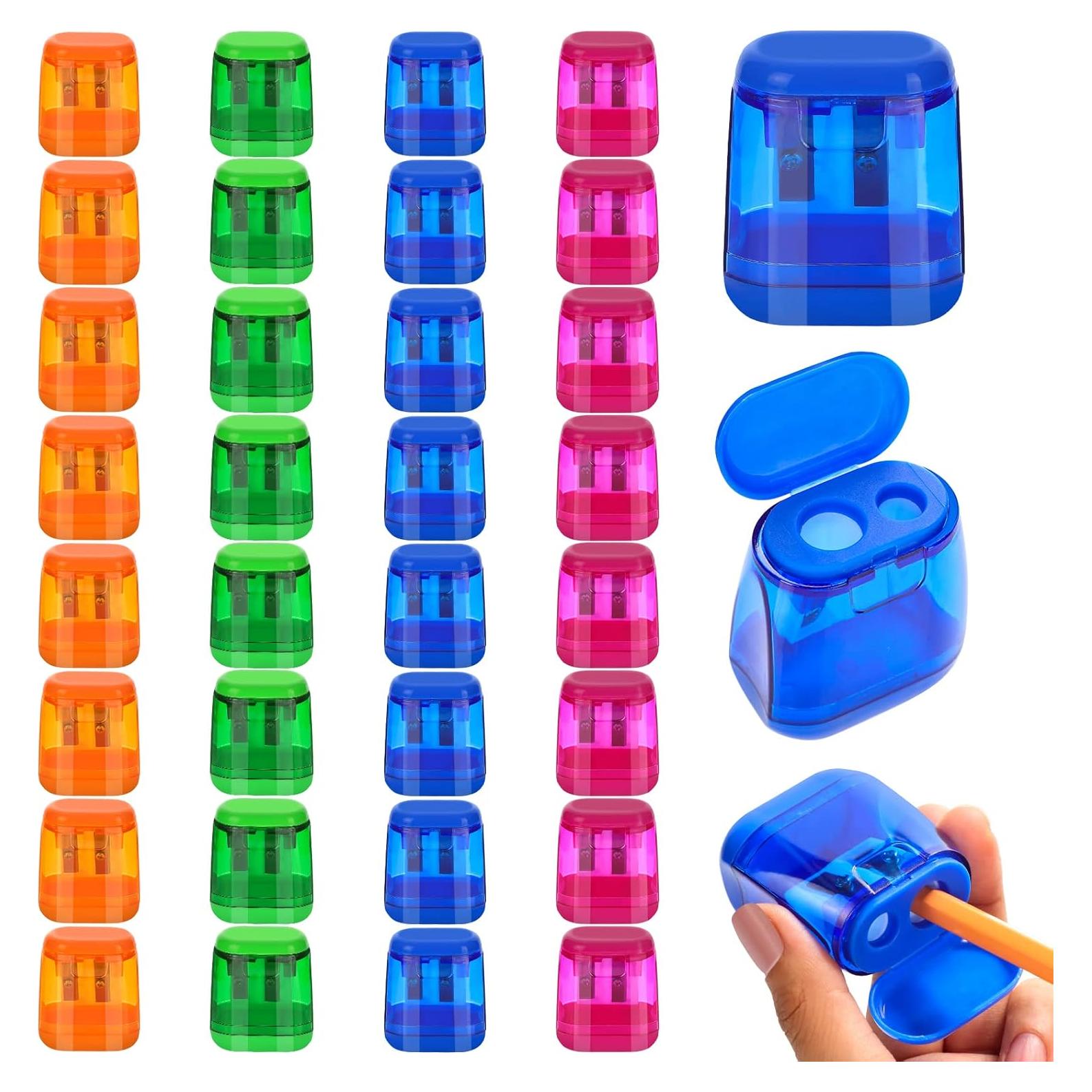 Sacapuntas Manual Doble Orificio SATINIOR 36 Pcs Colores