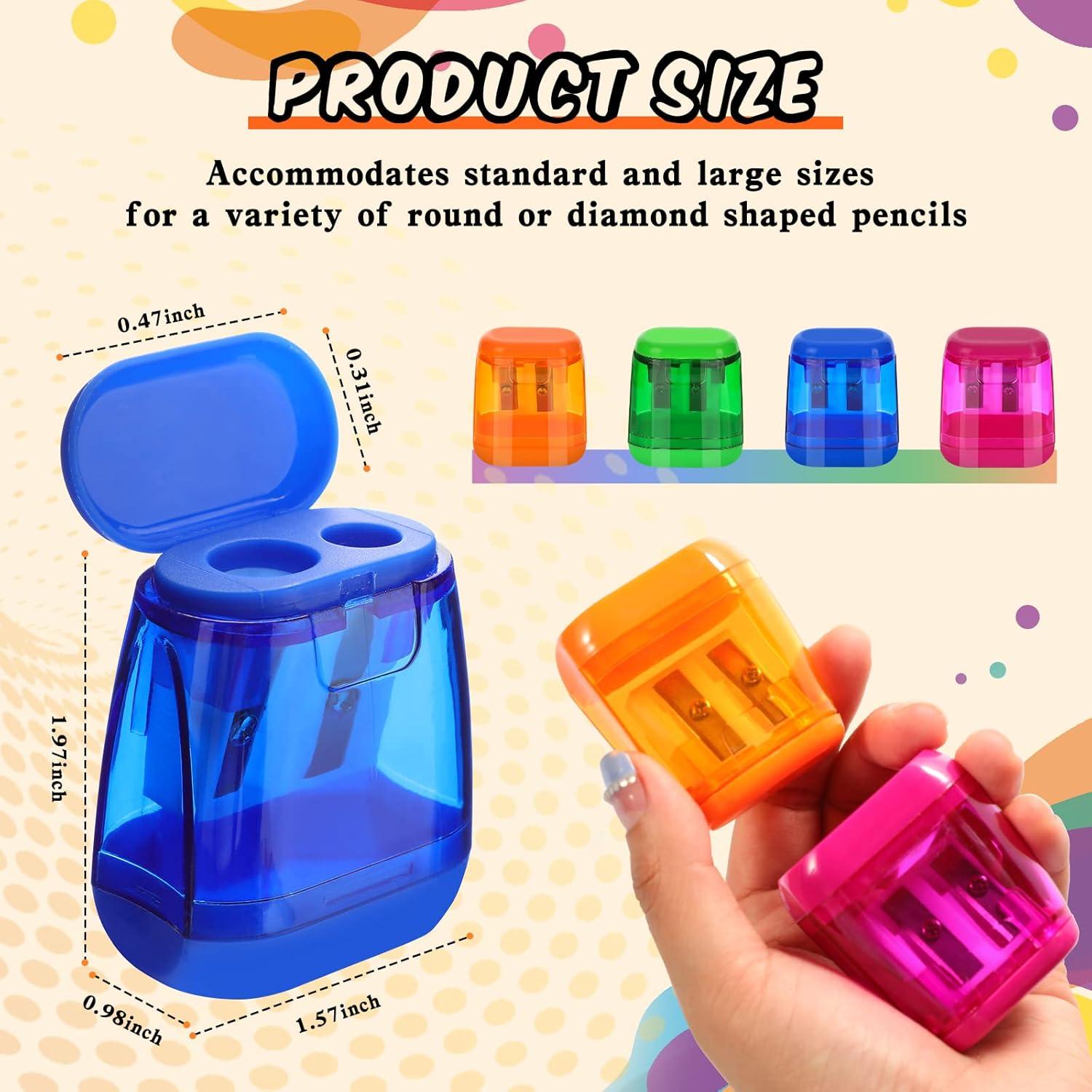 Sacapuntas Manual Doble Orificio SATINIOR 36 Pcs Colores