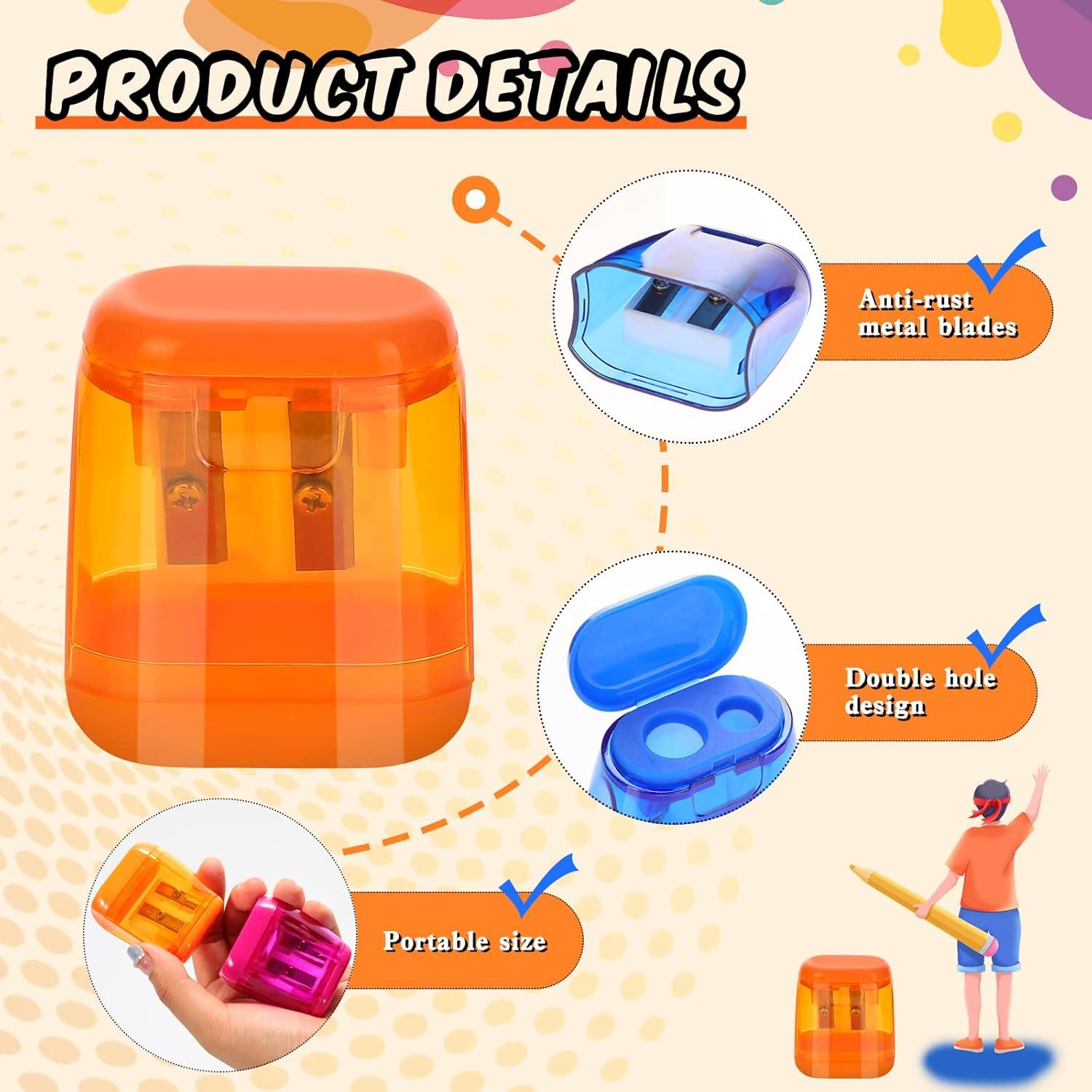 Sacapuntas Manual Doble Orificio SATINIOR 36 Pcs Colores