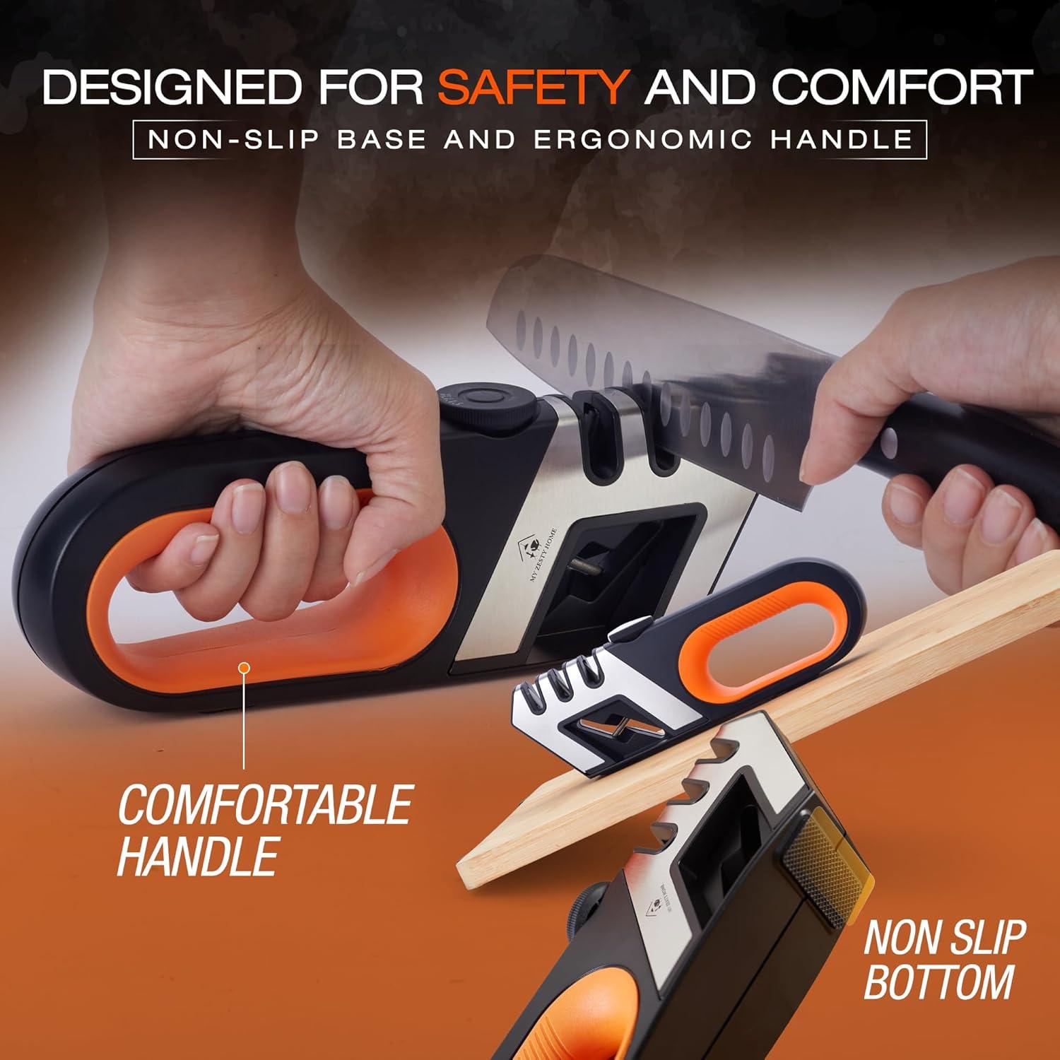 Afilador de cuchillos y tijeras My Zesty Home 3 pasos 21.5cm