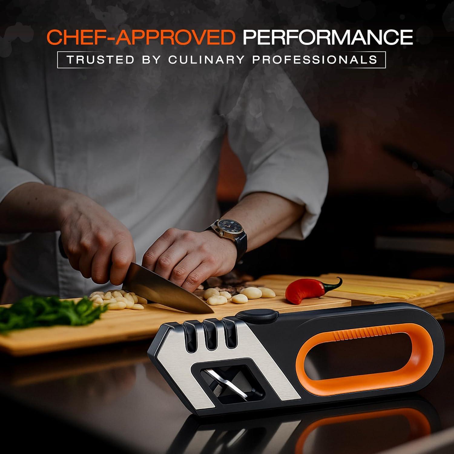 Afilador de cuchillos y tijeras My Zesty Home 3 pasos 21.5cm