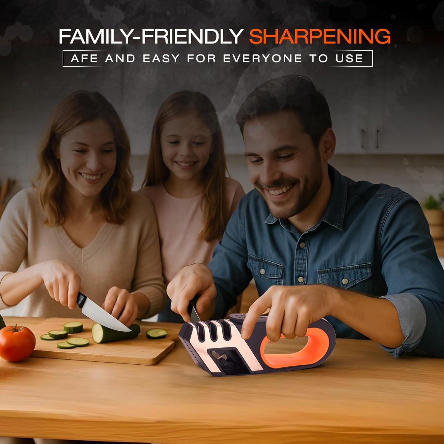 Afilador de cuchillos y tijeras My Zesty Home 3 pasos 21.5cm