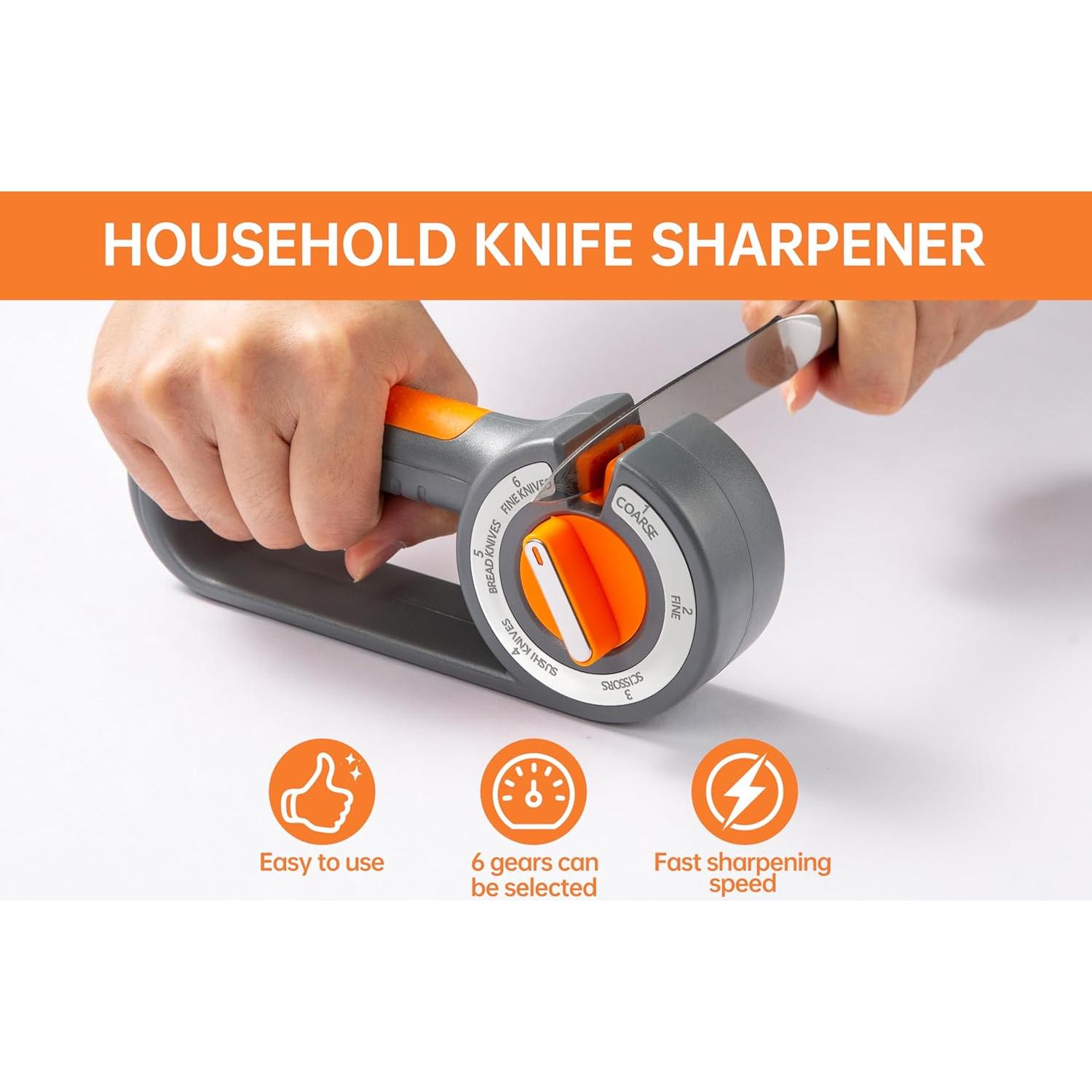 Afilador de cuchillos 6 en 1 Fyctio - Cerámica y Tungsteno