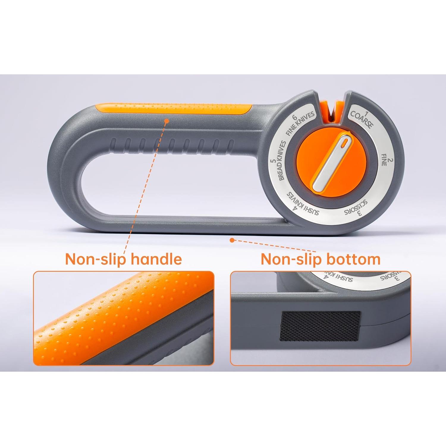 Afilador de cuchillos 6 en 1 Fyctio - Cerámica y Tungsteno