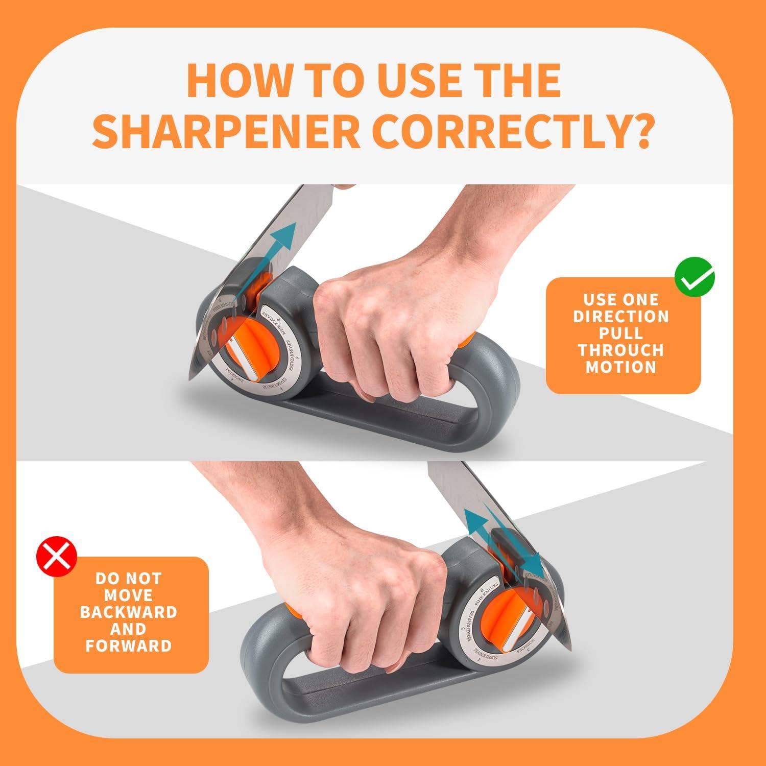 Afilador de cuchillos 6 en 1 Fyctio - Cerámica y Tungsteno