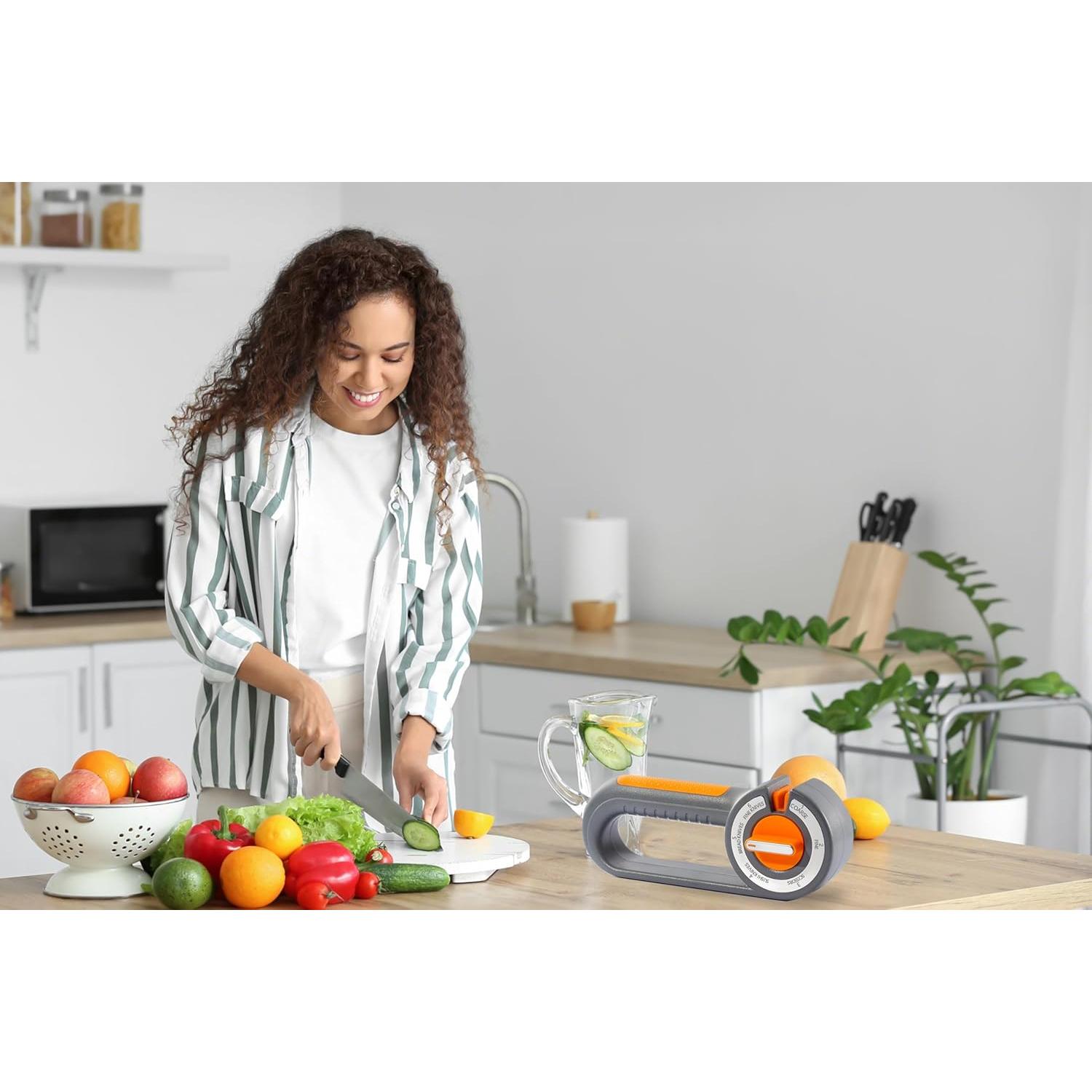 Afilador de cuchillos 6 en 1 Fyctio - Cerámica y Tungsteno