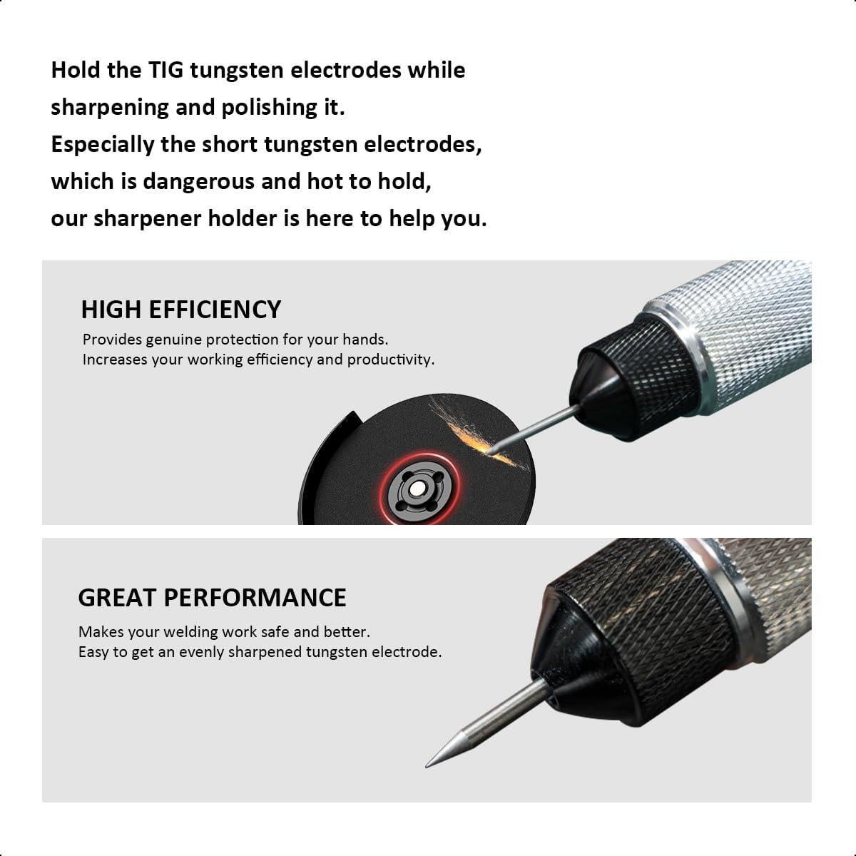 Soporte de Afilador Manual Tungsteno TIG con Boquillas 1.6-3.2mm
