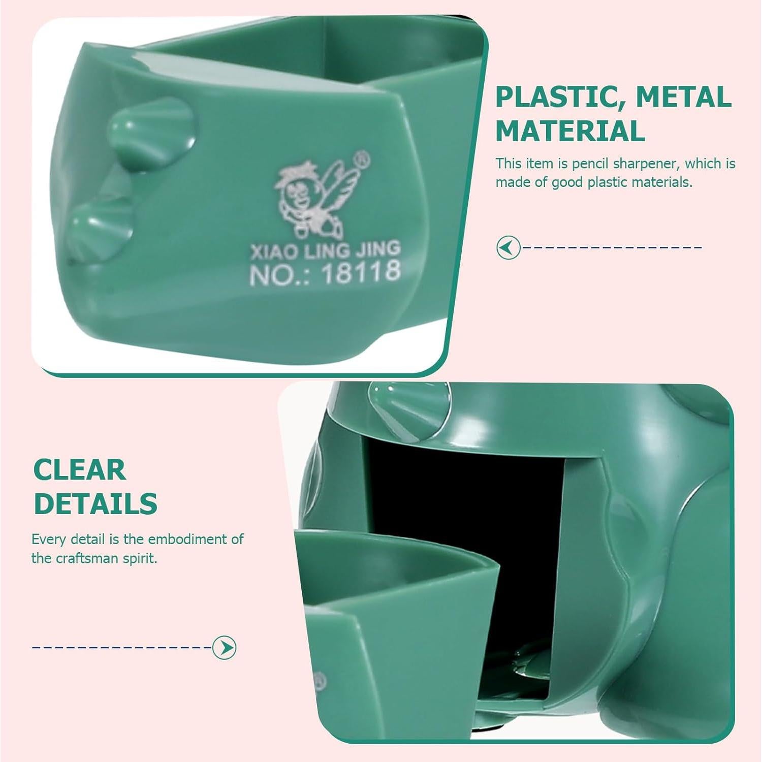 Sacapuntas Manual Tofficu Dinosaurio Verde - Compacto y Ligero