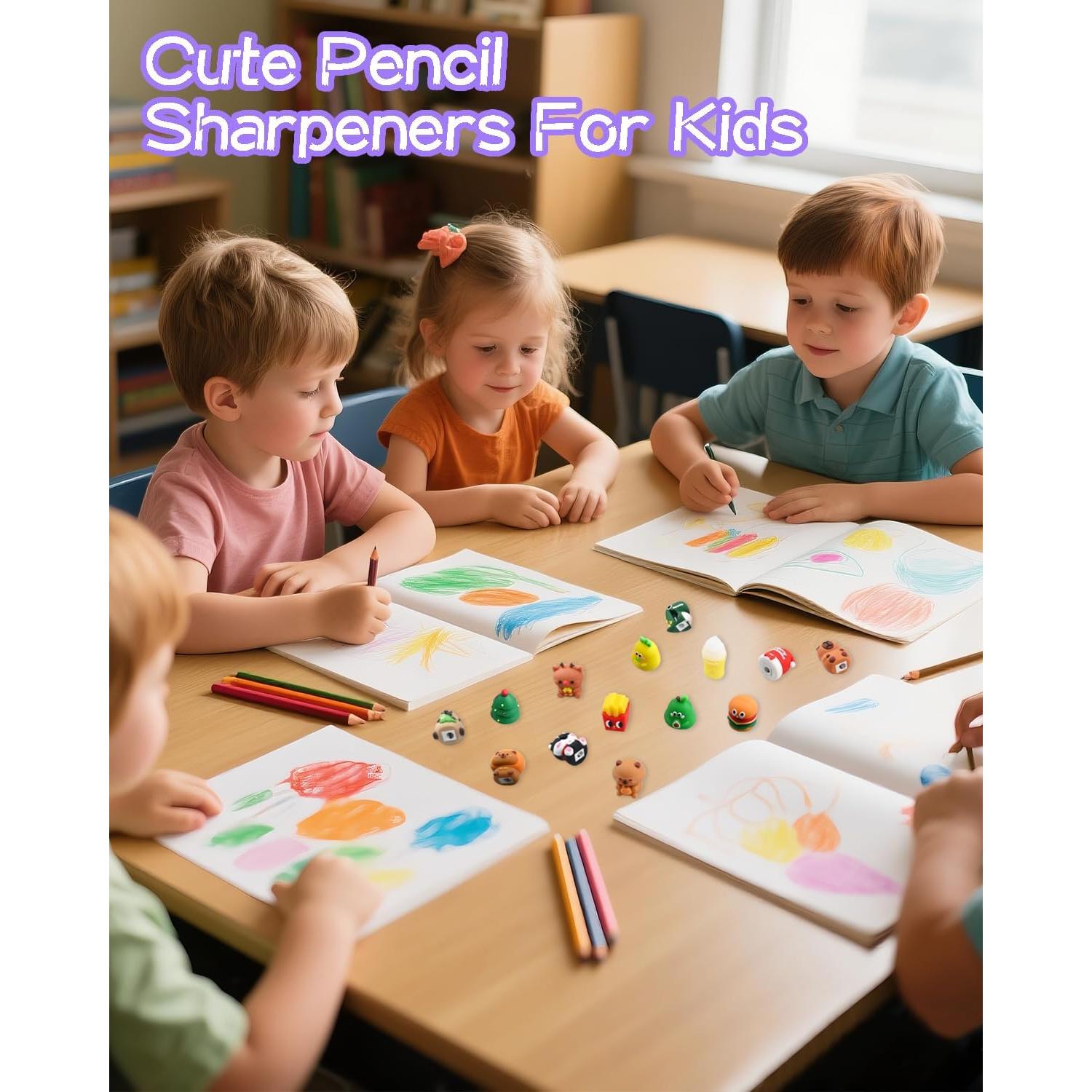 30 Sacapuntas Divertidos Molybdix para Niños - Coloridos