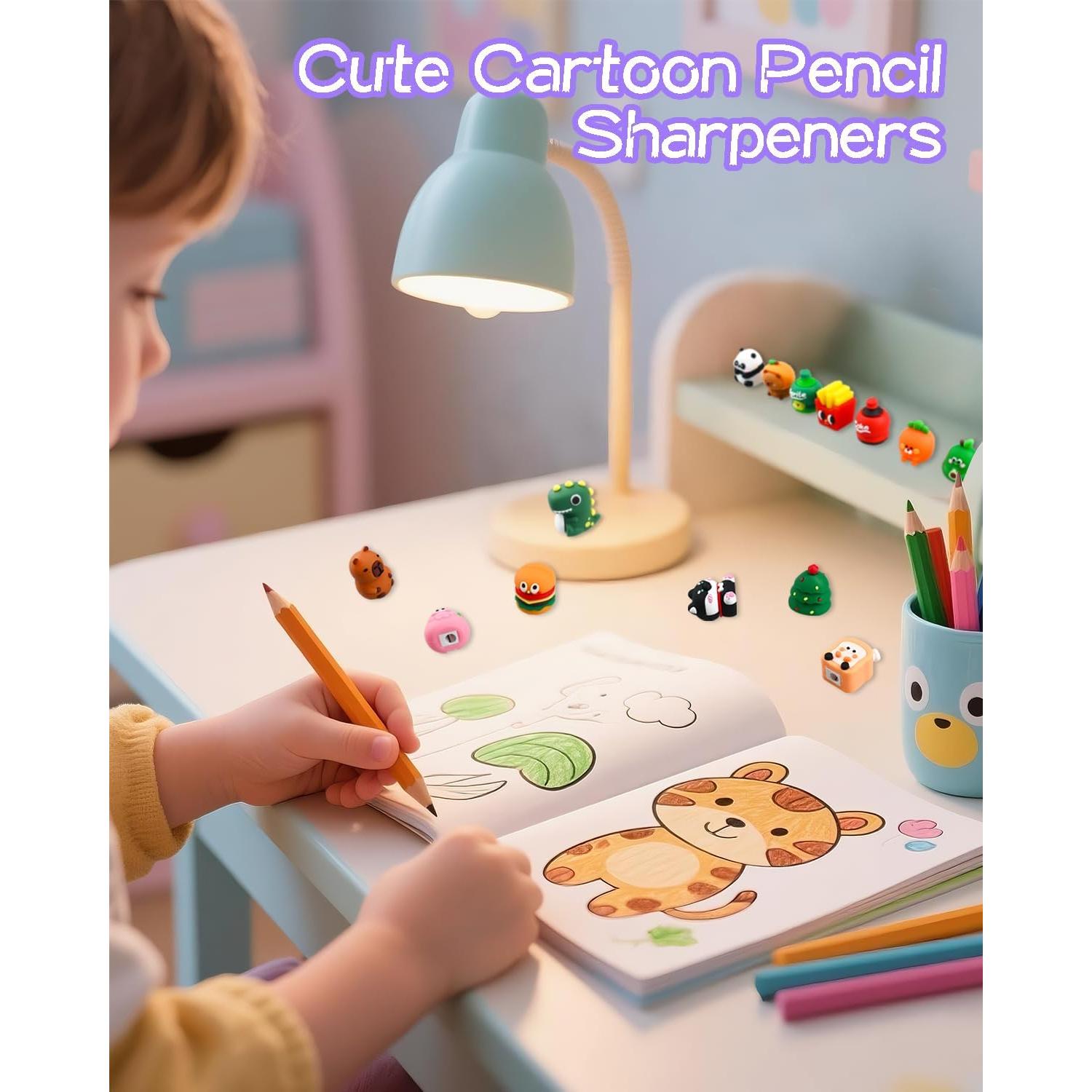 30 Sacapuntas Divertidos Molybdix para Niños - Coloridos