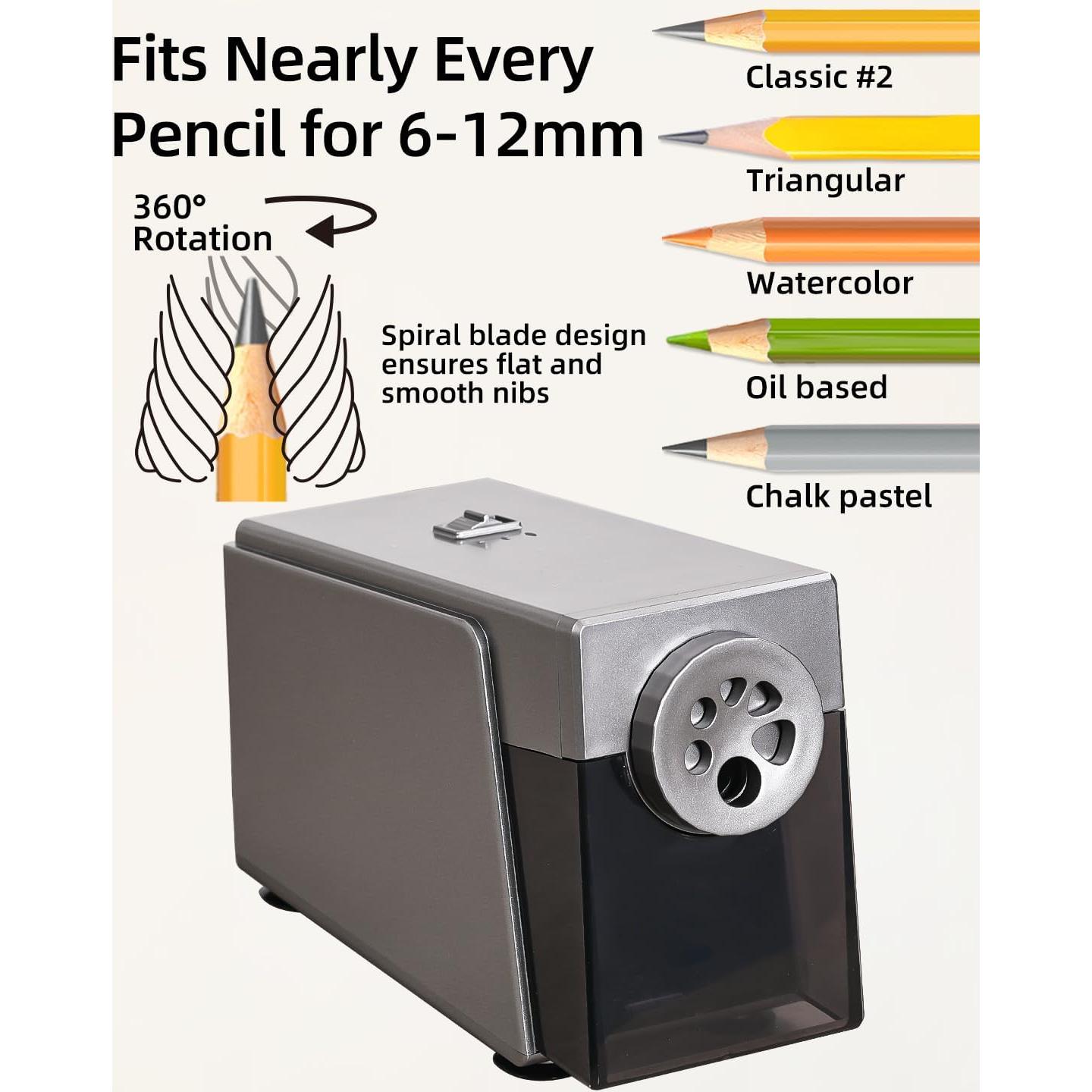 Afilador Eléctrico de Lápices ZMOL 6 Agujeros 0.82kg