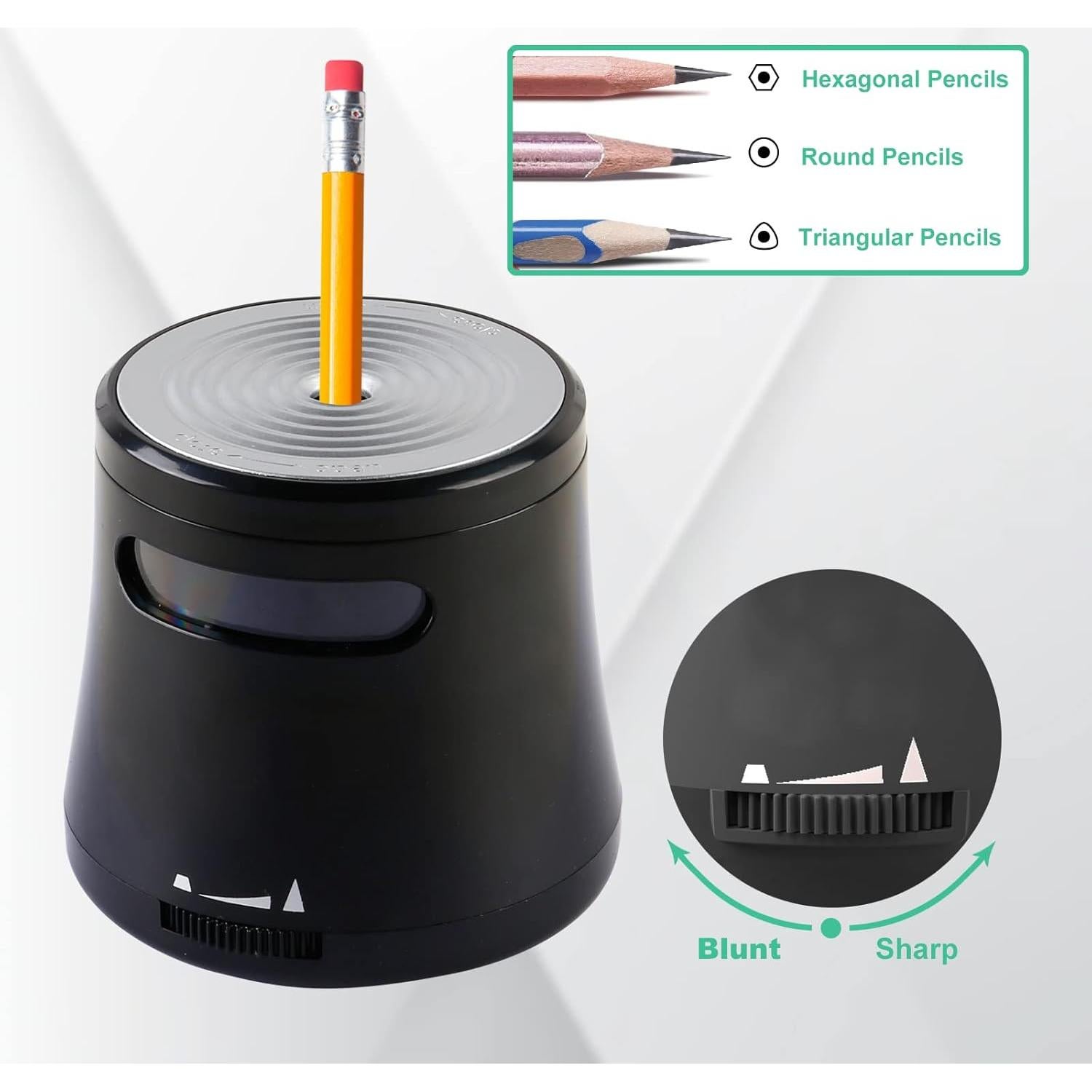 Sacapuntas Eléctrico Bocyteopr a Batería Negro 6-8mm