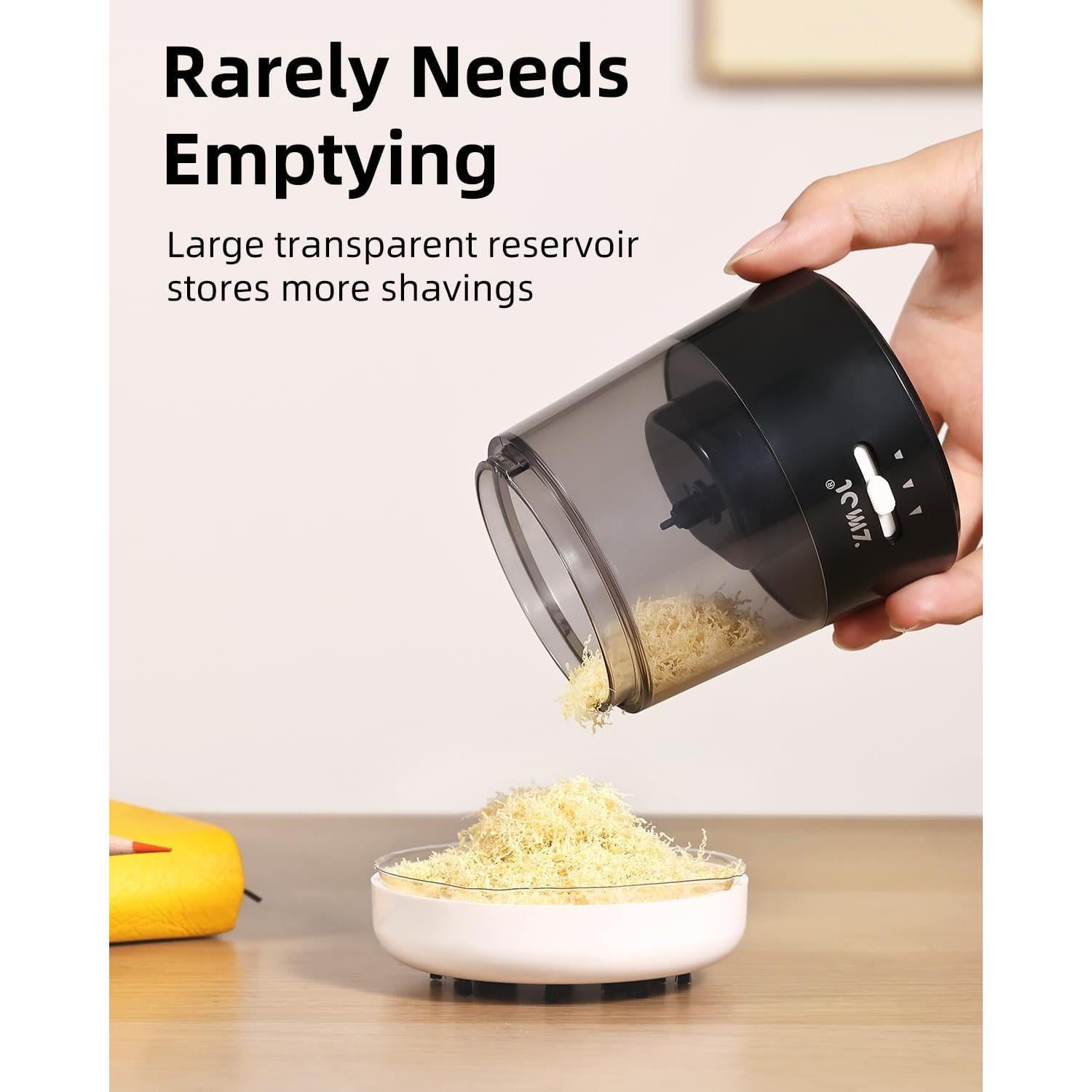 Afilador de Lápices Eléctrico ZMOL Negro 6-12mm Batería