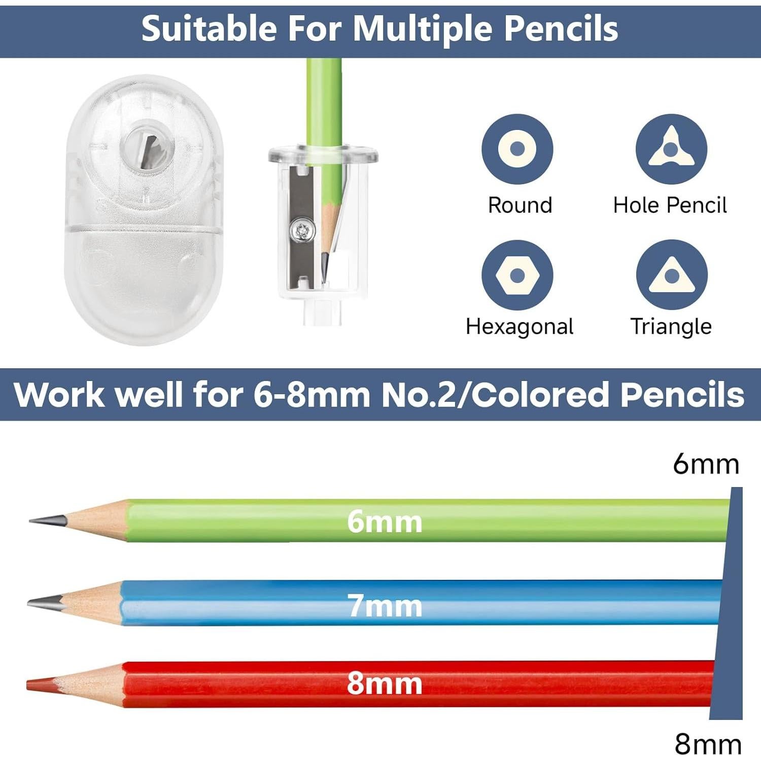 Sacapuntas Eléctrico Portátil BOCYTEOPR Negro - Compacto y Seguro
