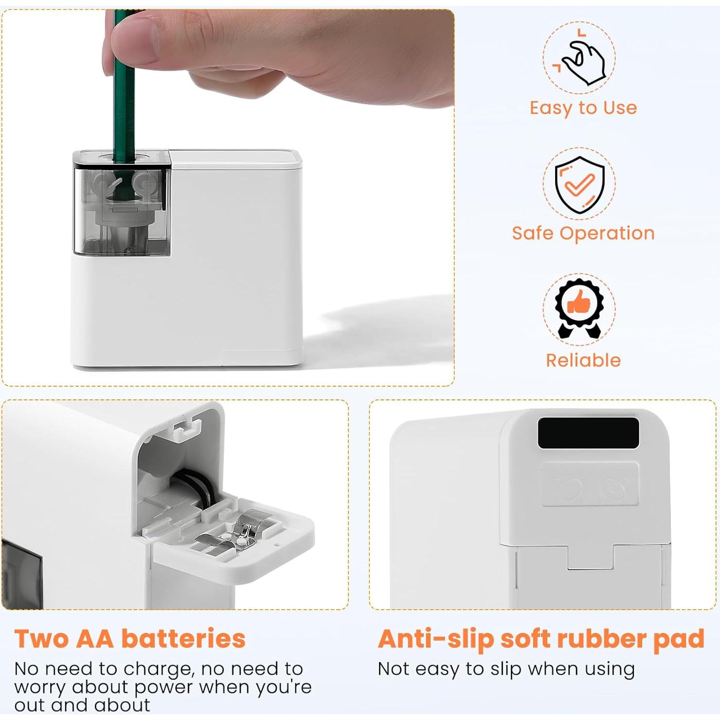 Sacapuntas Eléctrico ZQS a Batería para Lápices 6-8mm