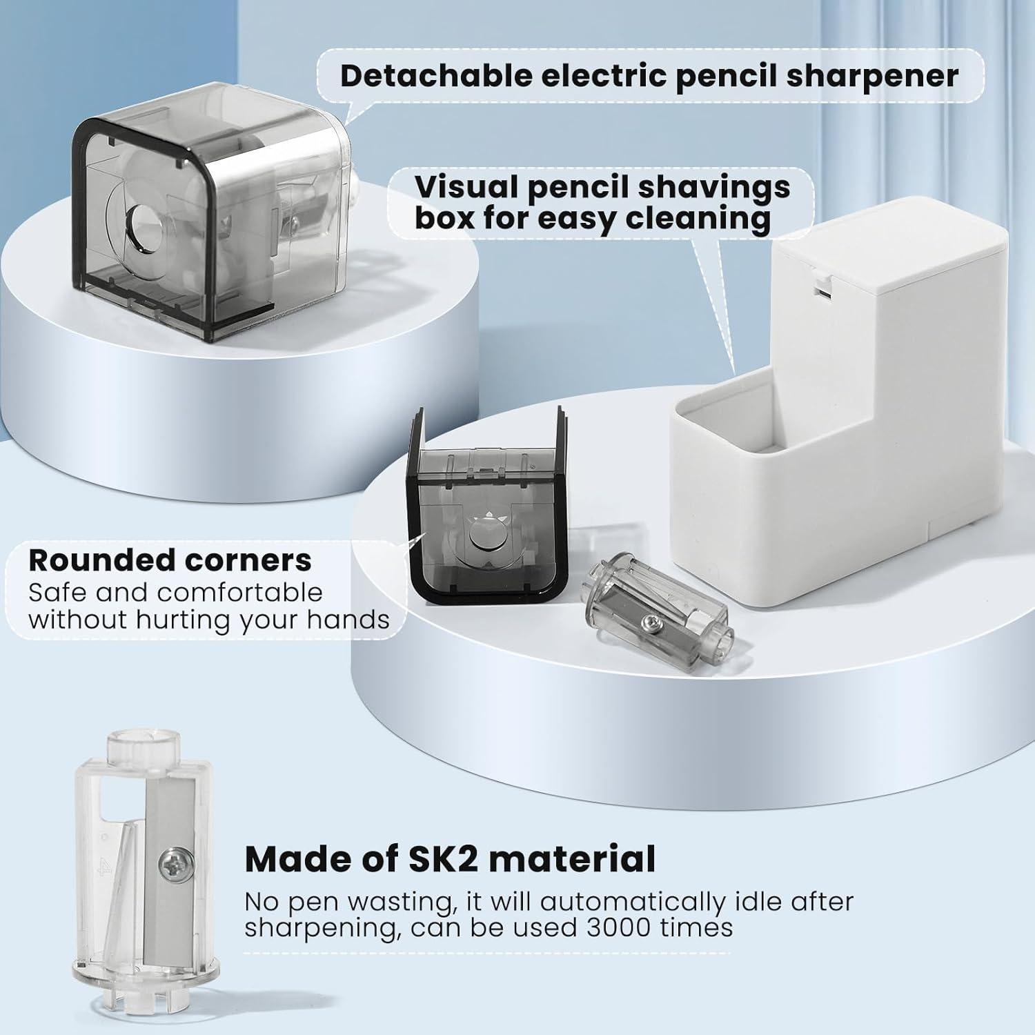 Sacapuntas Eléctrico ZQS a Batería para Lápices 6-8mm