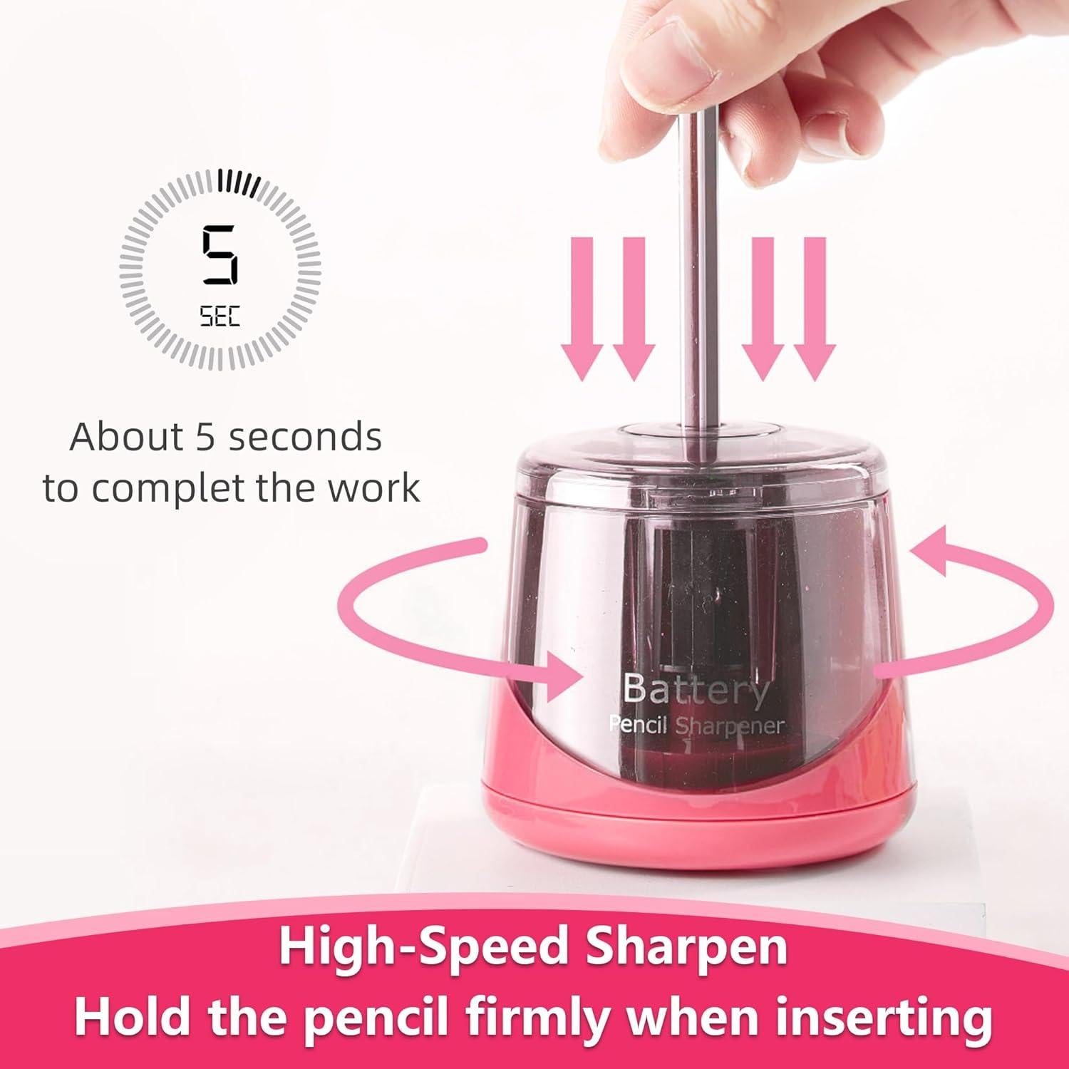 Sacapuntas Eléctrico a Batería VEOOK PS04 Portátil 6-8mm