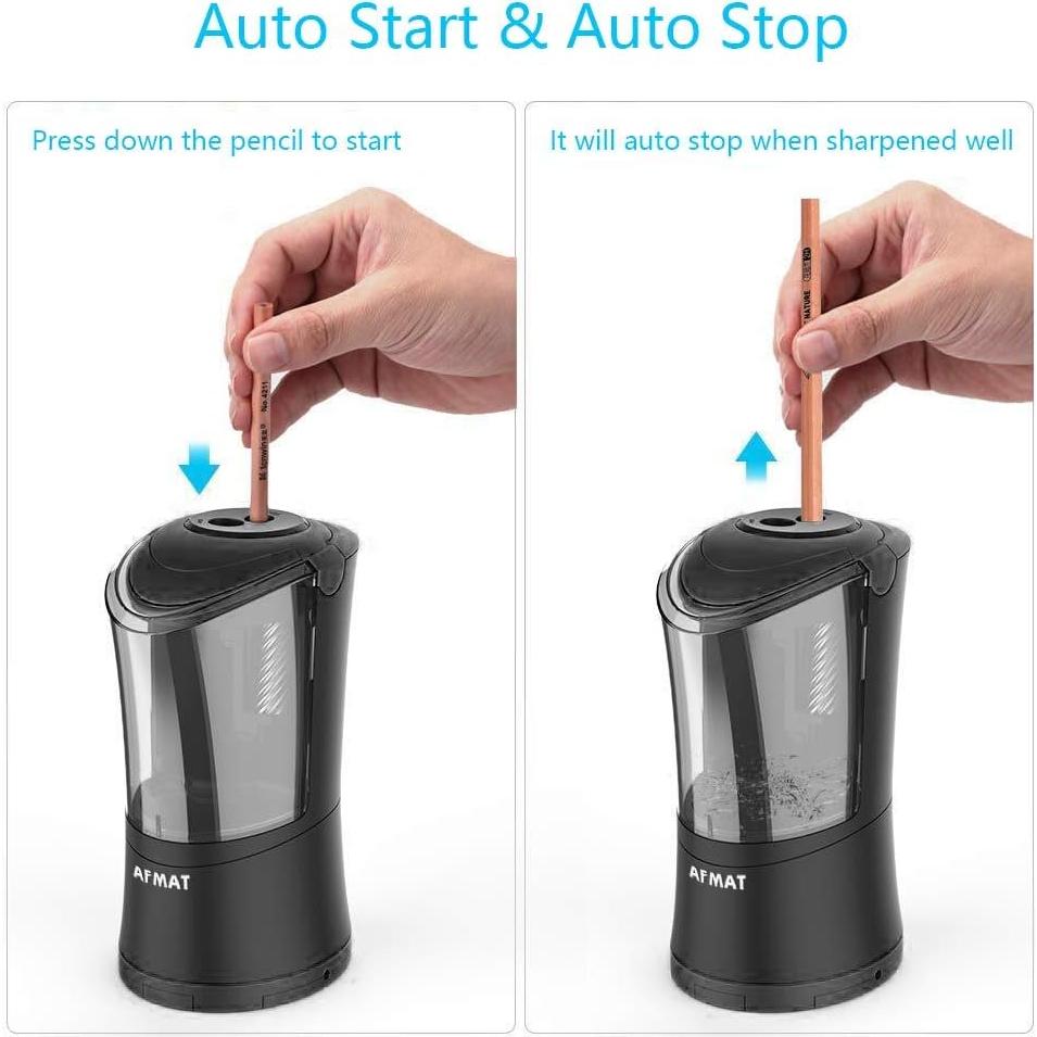 Sacapuntas Eléctrico AFMAT Recargable Punta Larga 6-9.6mm