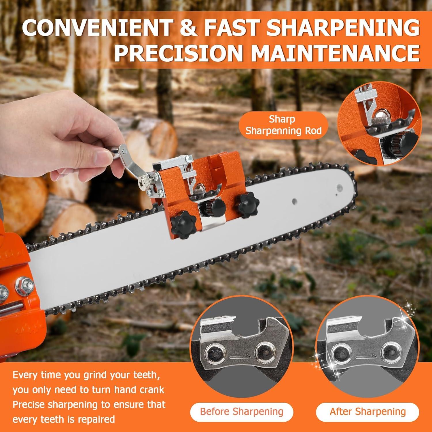 Kit de Afilador de Motosierra LSMYOTA con 6 Varillas 4-22"