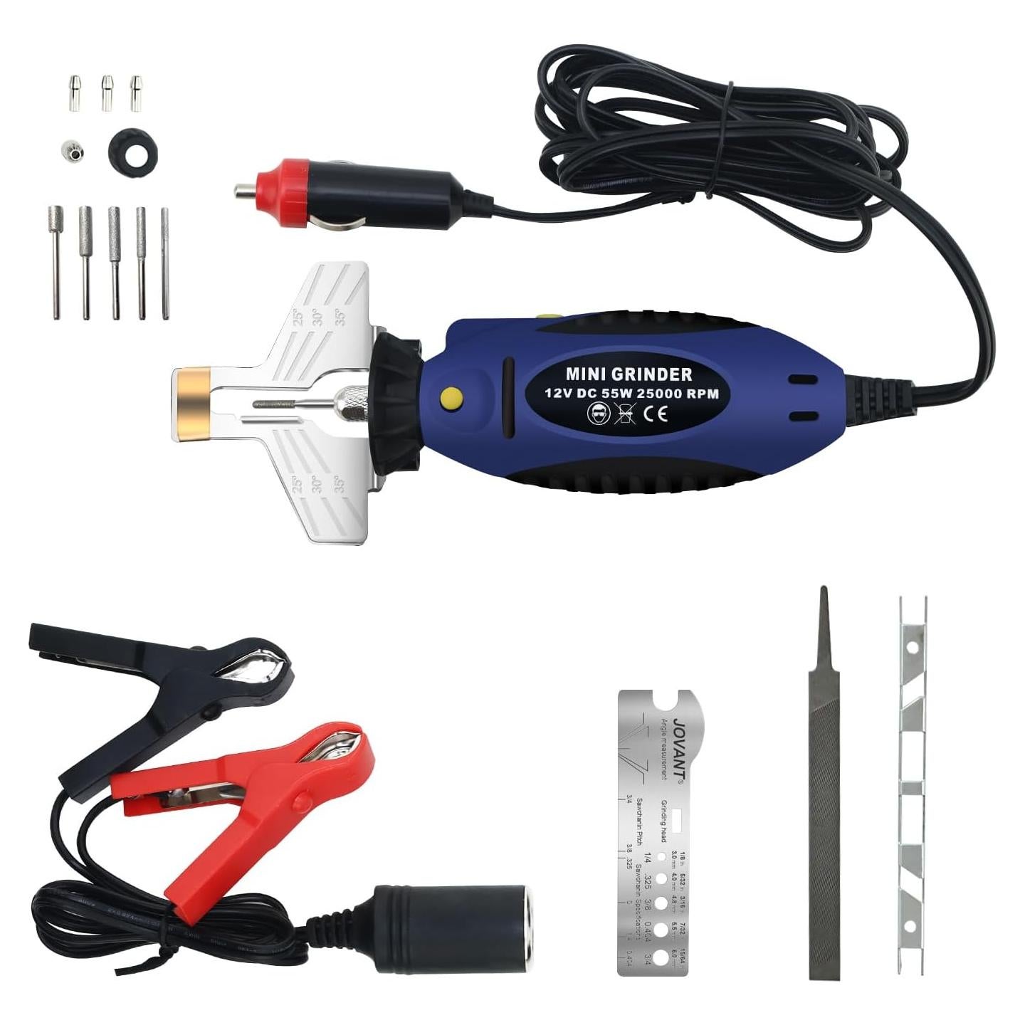 Kit de Afilador de Motosierra Eléctrica Jovant 12V 25000RPM
