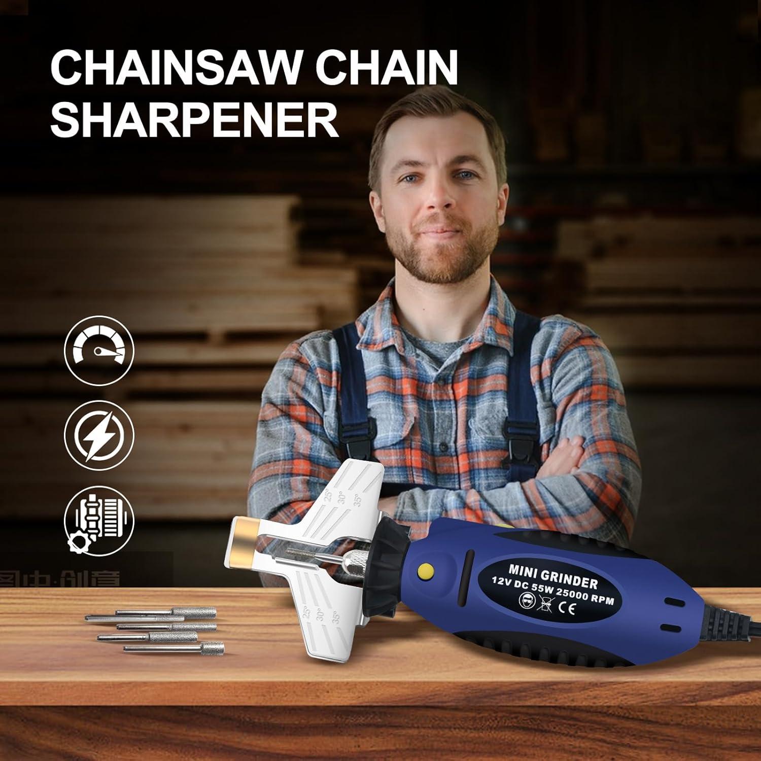 Kit de Afilador de Motosierra Eléctrica Jovant 12V 25000RPM