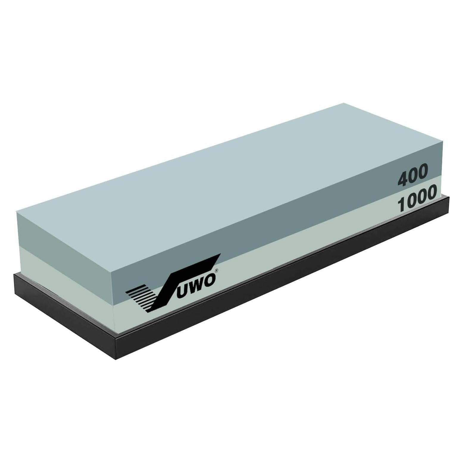 Piedra de Afilado de Cuchillos vuwo 400/1000 con Base Antideslizante