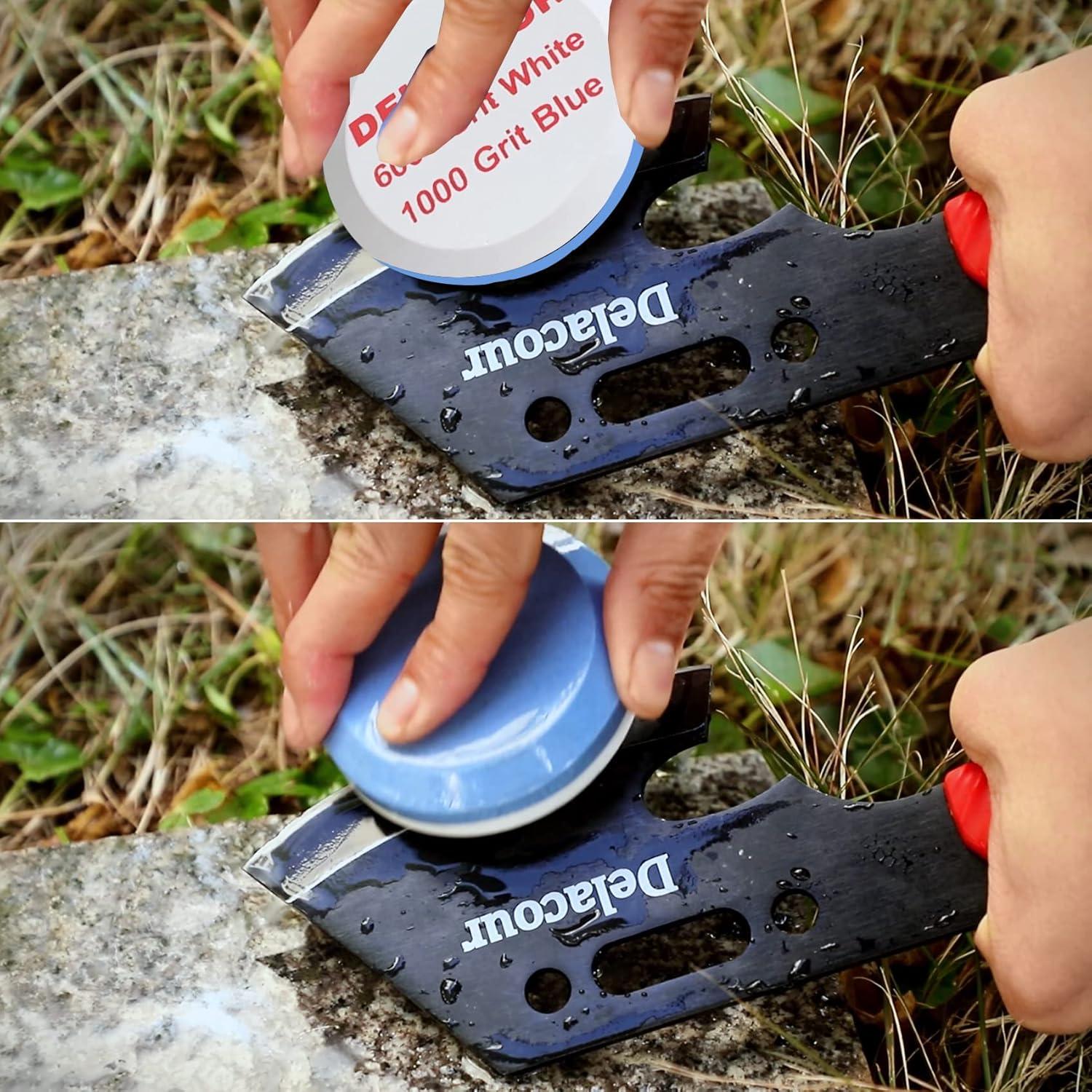 Piedra de Afilar Doble Grano Delacour 1000/6000 para Cuchillos
