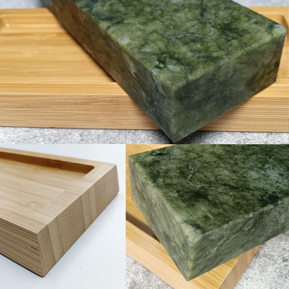 Piedra de Afilar Natural Verde 10000 Grit Leeviphne 180x60x30mm