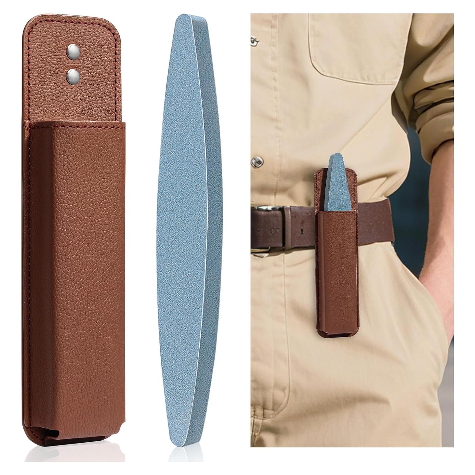 Kit de Afilador de Cuchillos MSHUNKEJI con Funda de Cuero PU