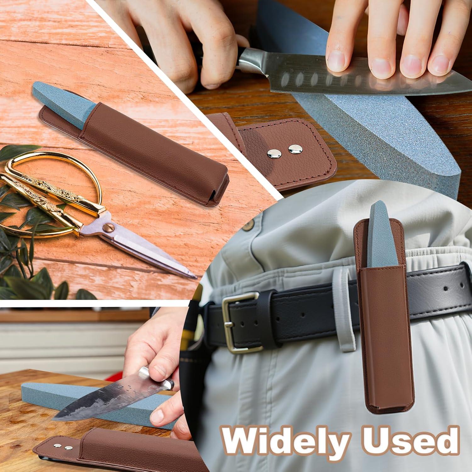 Kit de Afilador de Cuchillos MSHUNKEJI con Funda de Cuero PU
