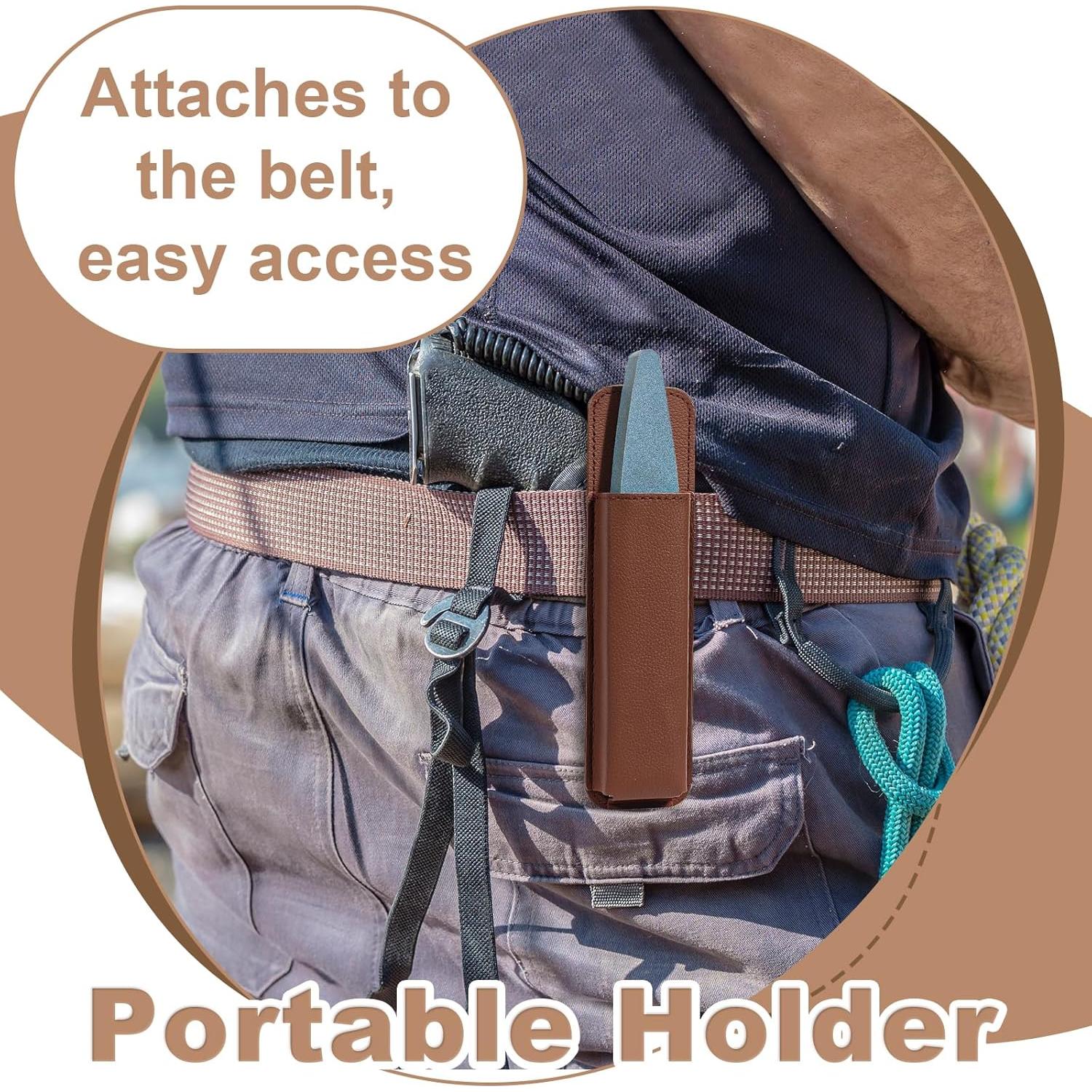 Kit de Afilador de Cuchillos MSHUNKEJI con Funda de Cuero PU