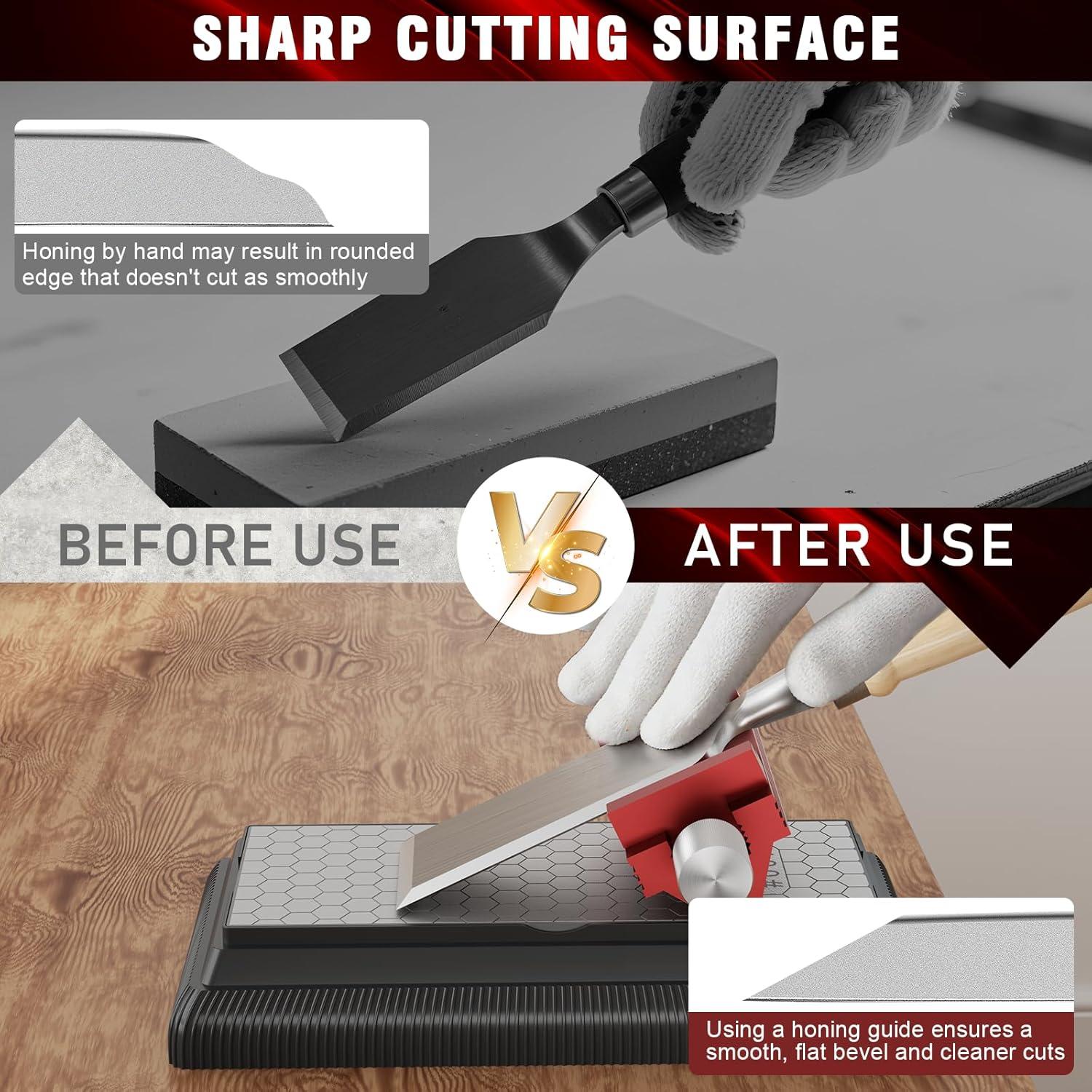 Guía de Afilado DUDUXI con Piedra de Afilar 400/1000