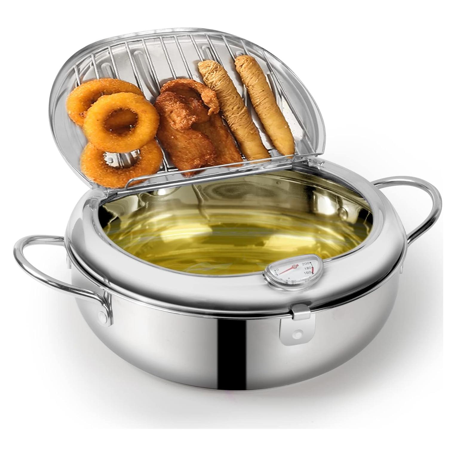 Olla de Freír Profunda Tvvtuww 24 cm Acero Inoxidable 3.4 L