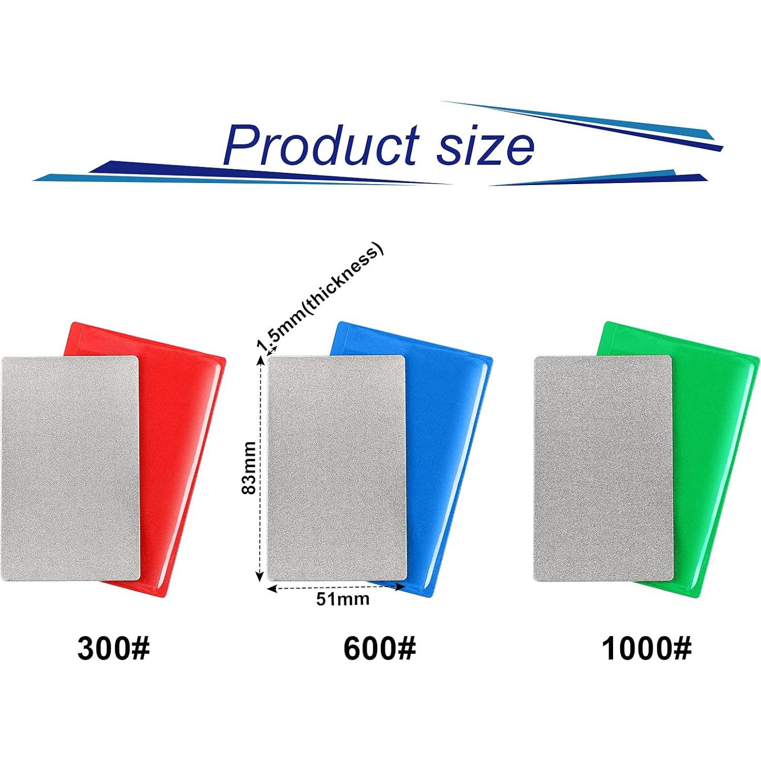 Juego de 3 Piezas de Afiladores de Diamante Honoson 300# 600# 1000#