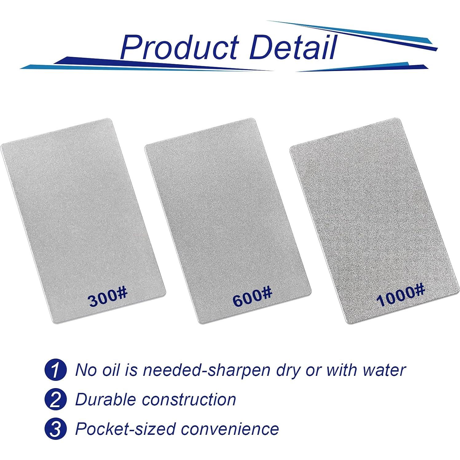 Juego de 3 Piezas de Afiladores de Diamante Honoson 300# 600# 1000#