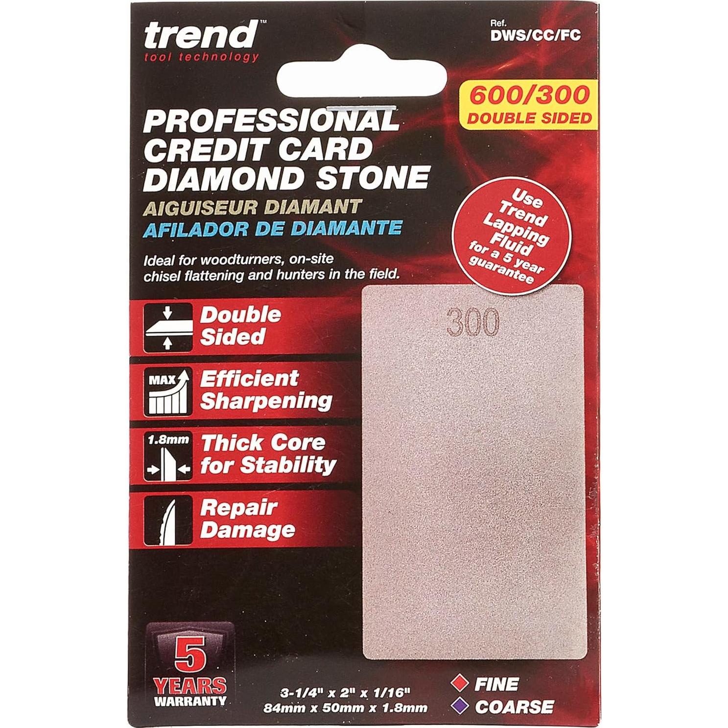 Piedra de Afilar de Diamante TREND Doble Cara 300/600 Granos