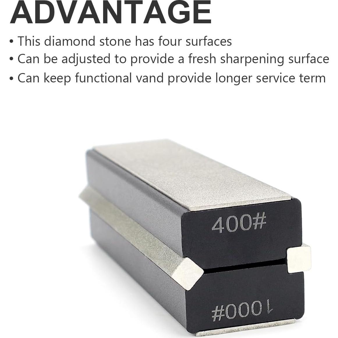 Piedra de Afilado de Diamante 4 Lados BLSGBUIDING 10.16 cm