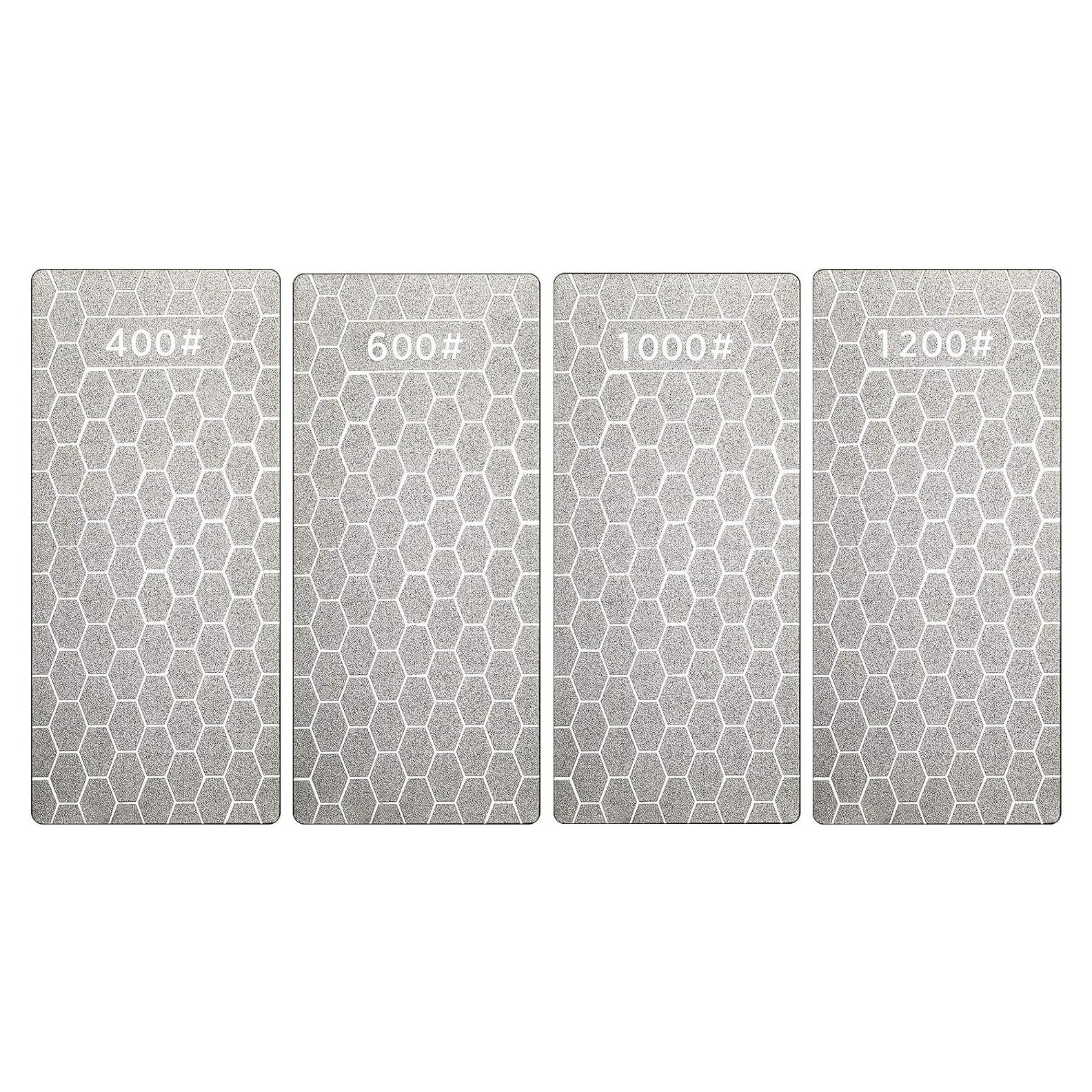 Piedra de Afilar de Diamante Honoson 4 Piezas 15x6.3cm 400/600/1000/1200 Grit