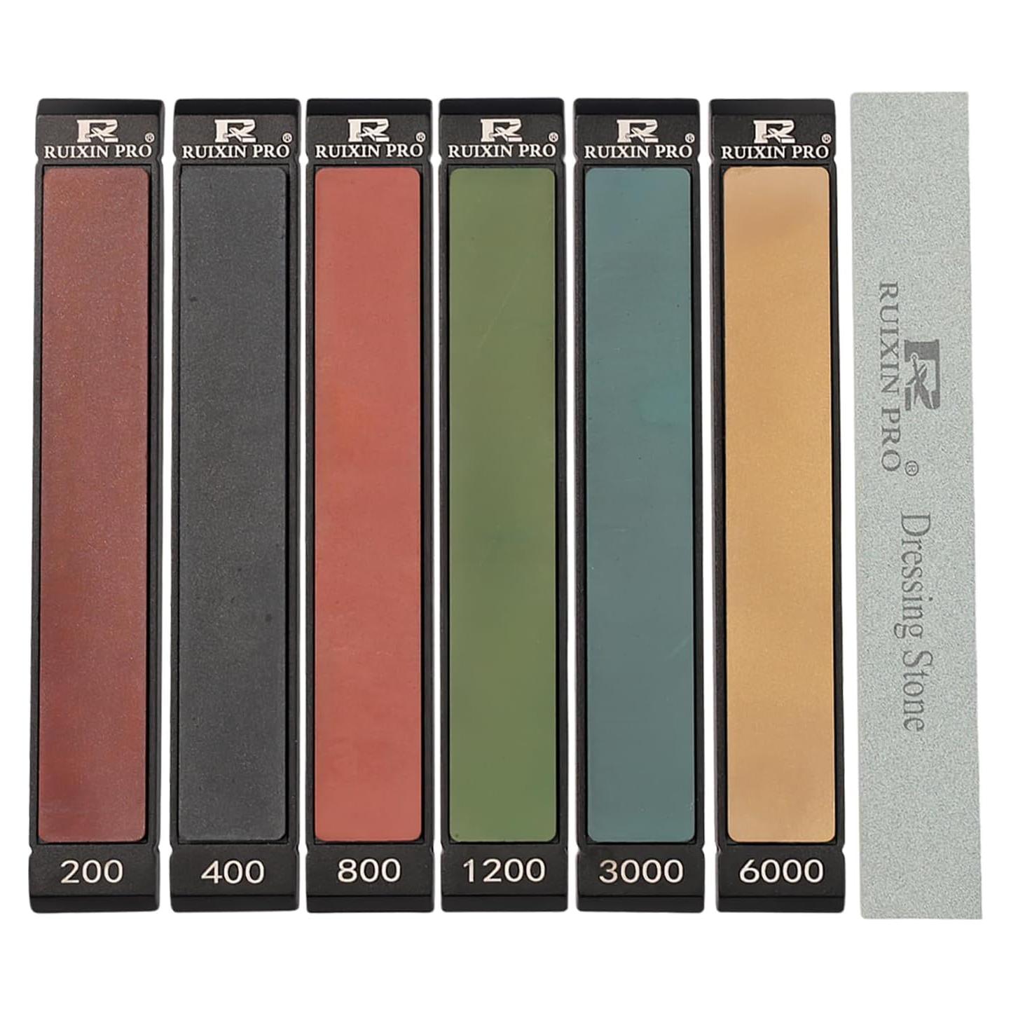 6 Piedras de Afilar de Diamante RUIXIN PRO Granos 200-6000