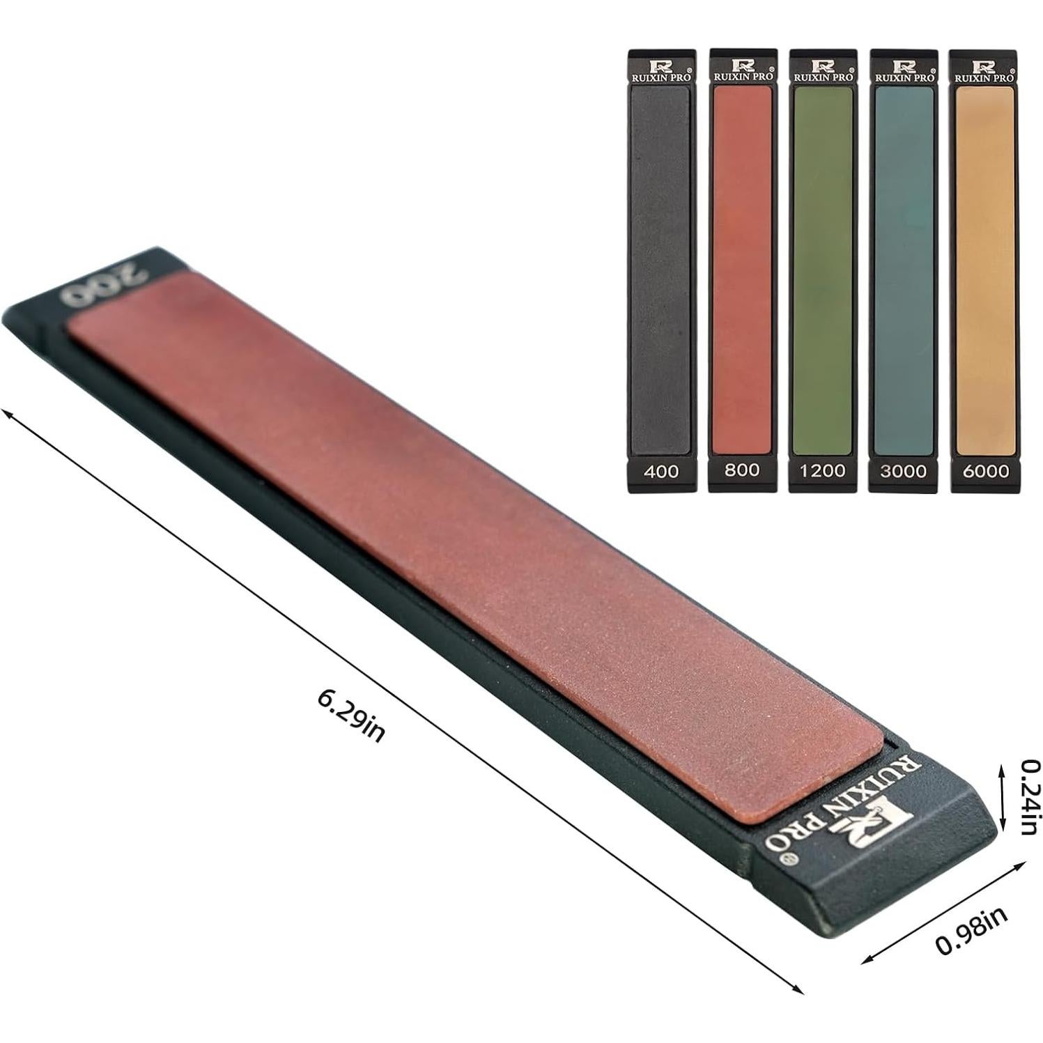 6 Piedras de Afilar de Diamante RUIXIN PRO Granos 200-6000