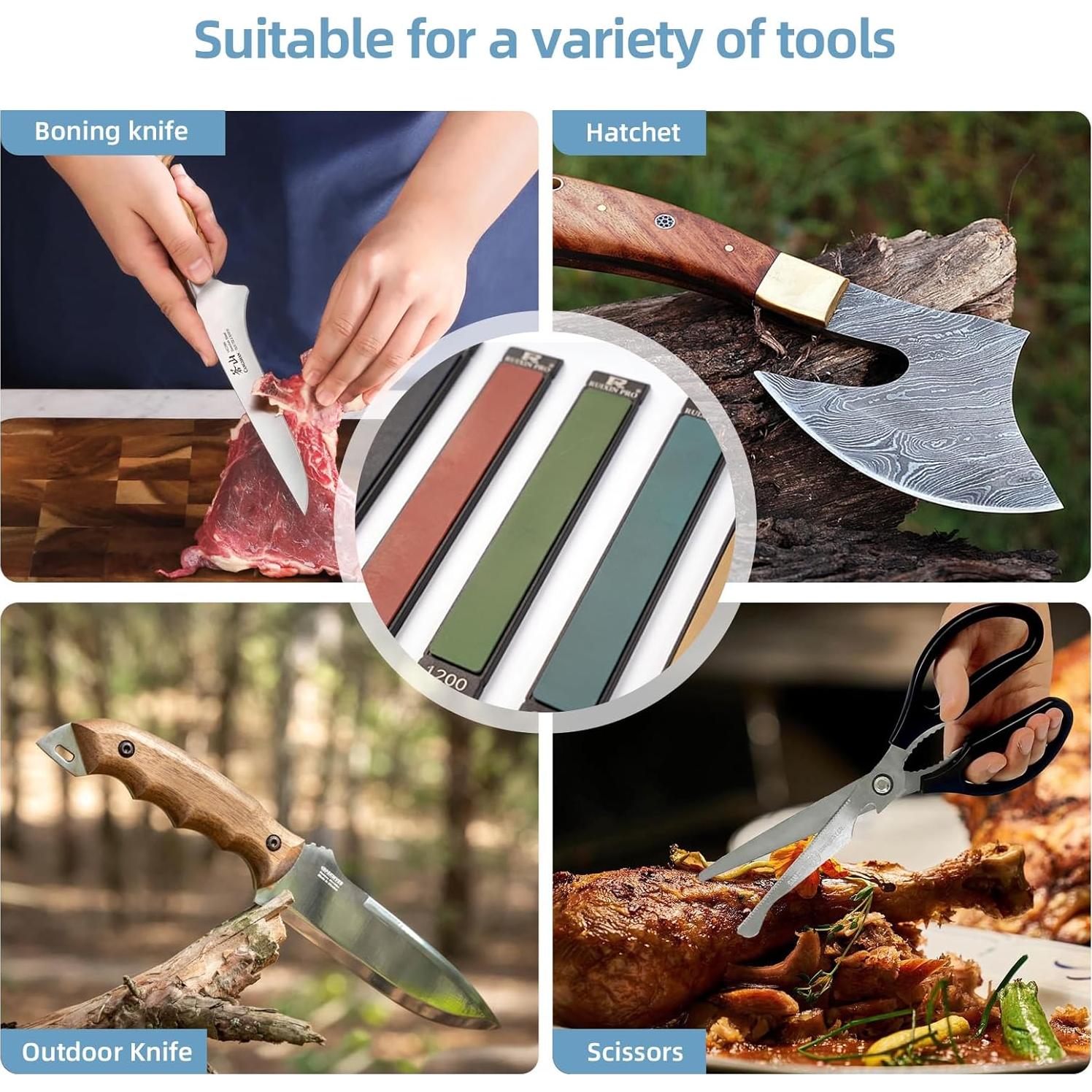 6 Piedras de Afilar de Diamante RUIXIN PRO Granos 200-6000