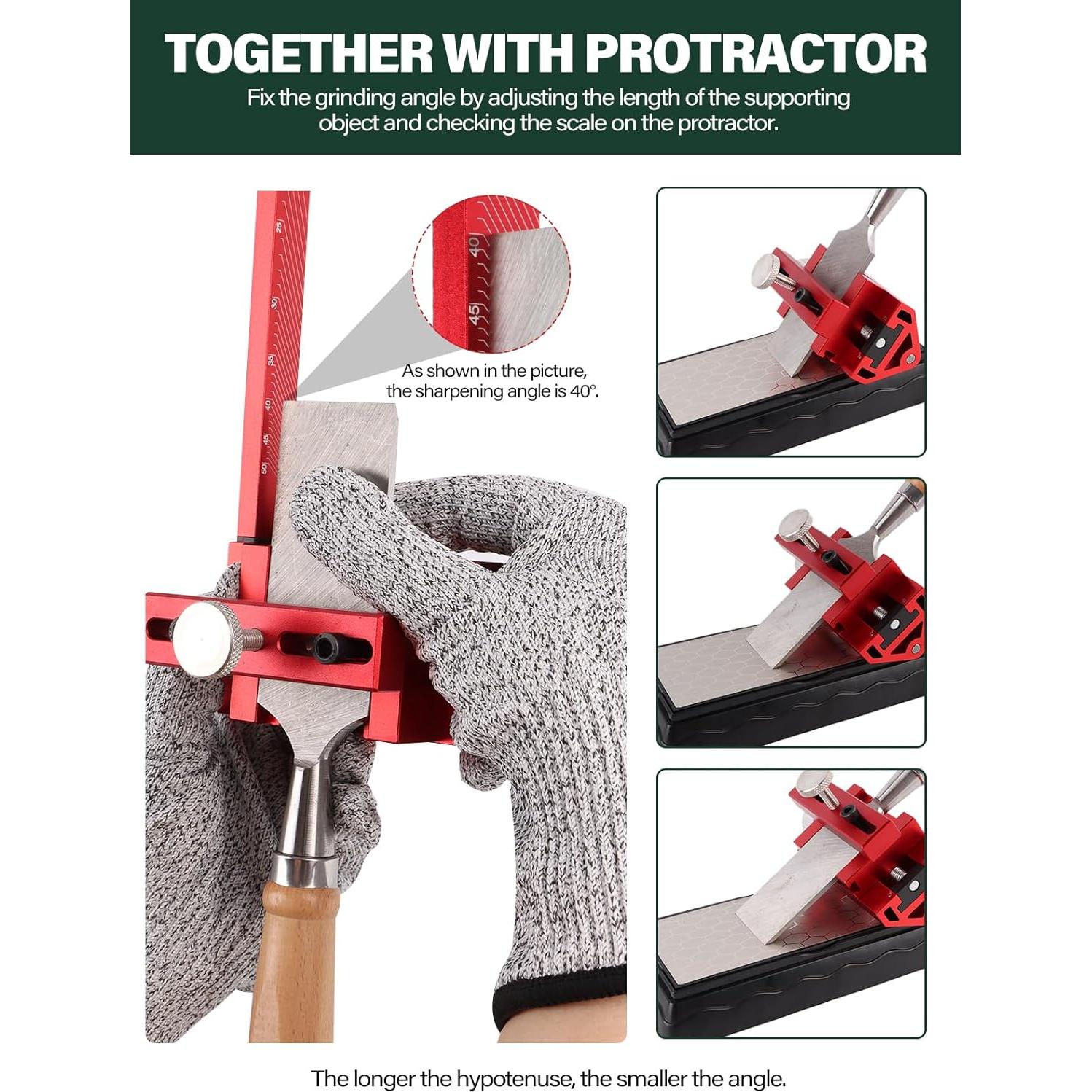 Kit de Afilado de Cinceles Kalolary con Guía y Transportador 400/1000