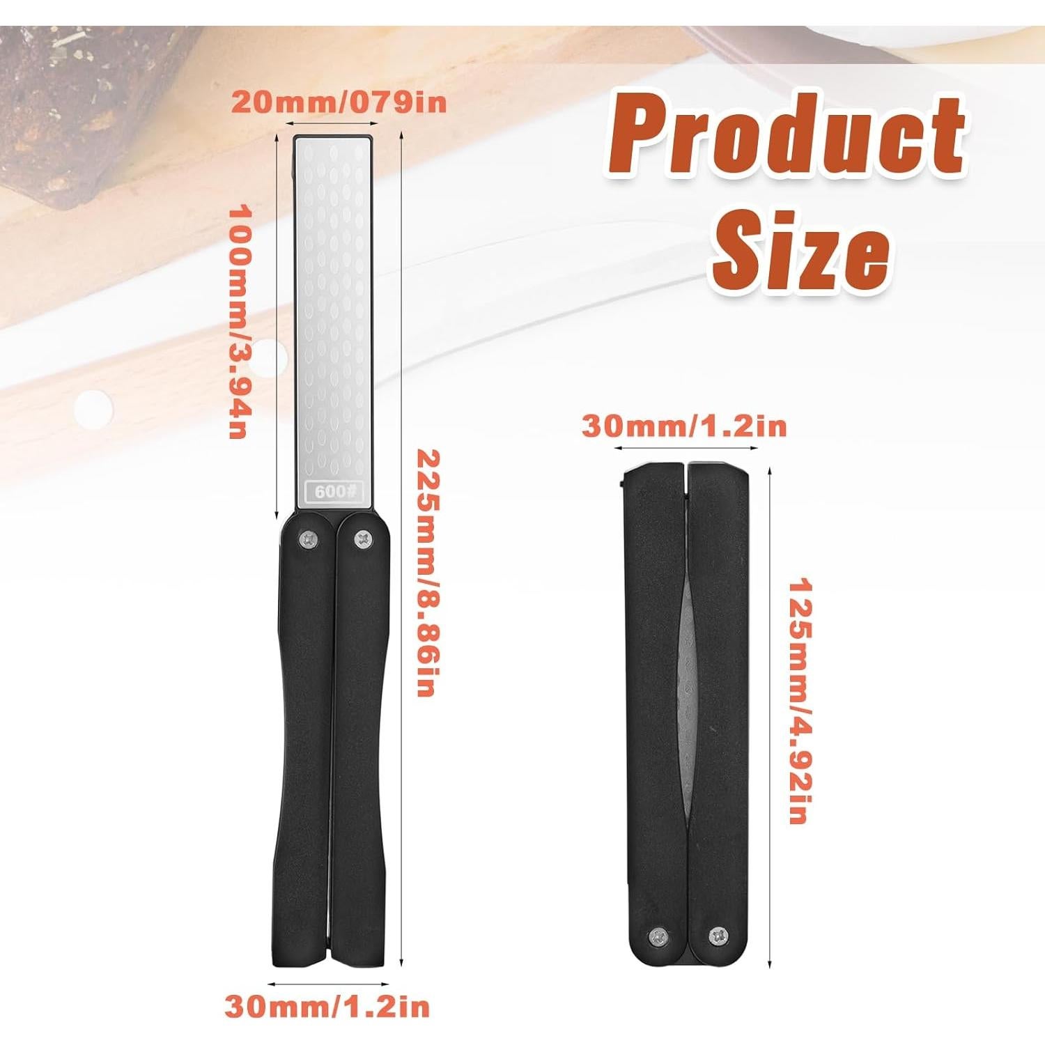 Afilador de Cuchillos Plegable Gtziqa Doble Cara 400/600 Granos