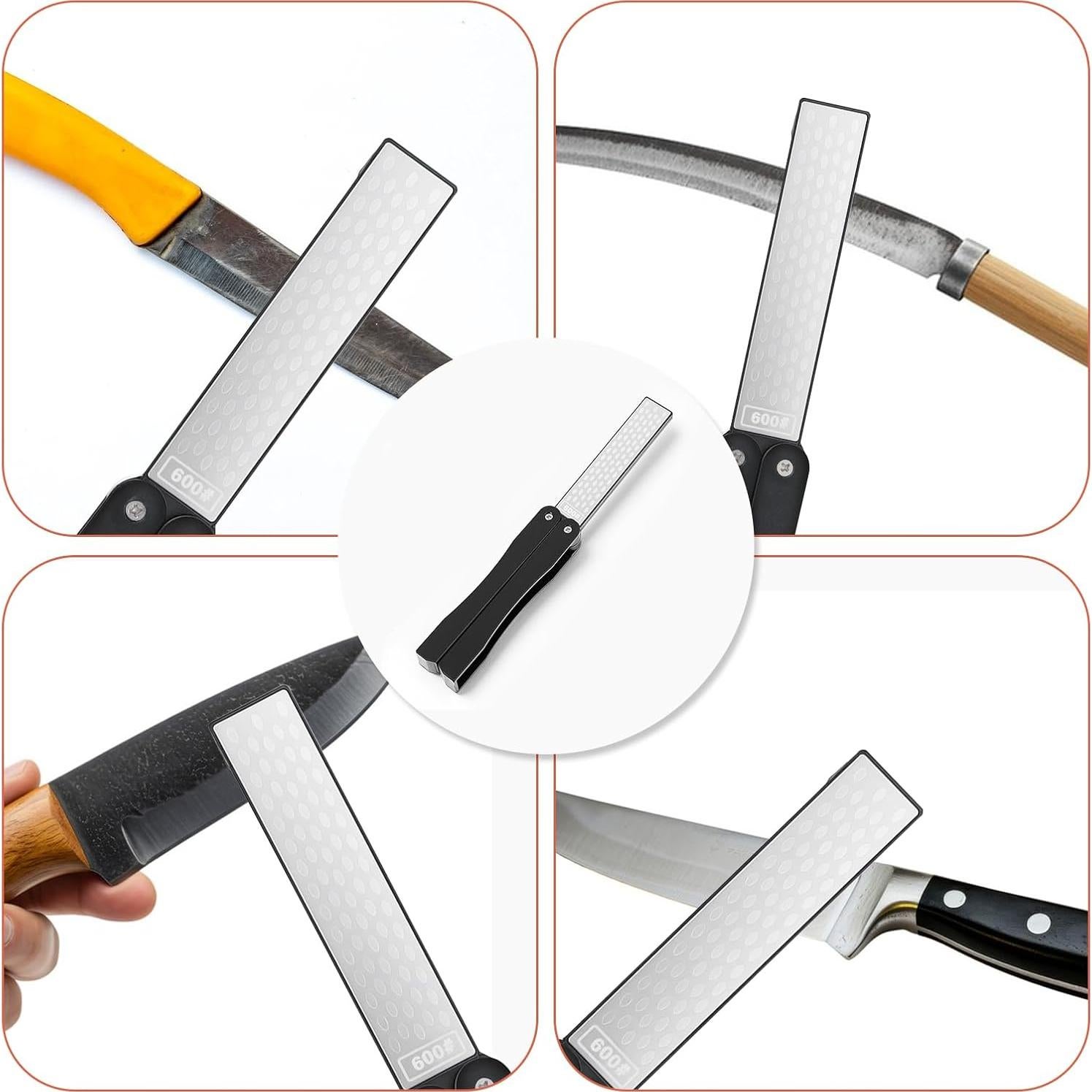 Afilador de Cuchillos Plegable Gtziqa Doble Cara 400/600 Granos