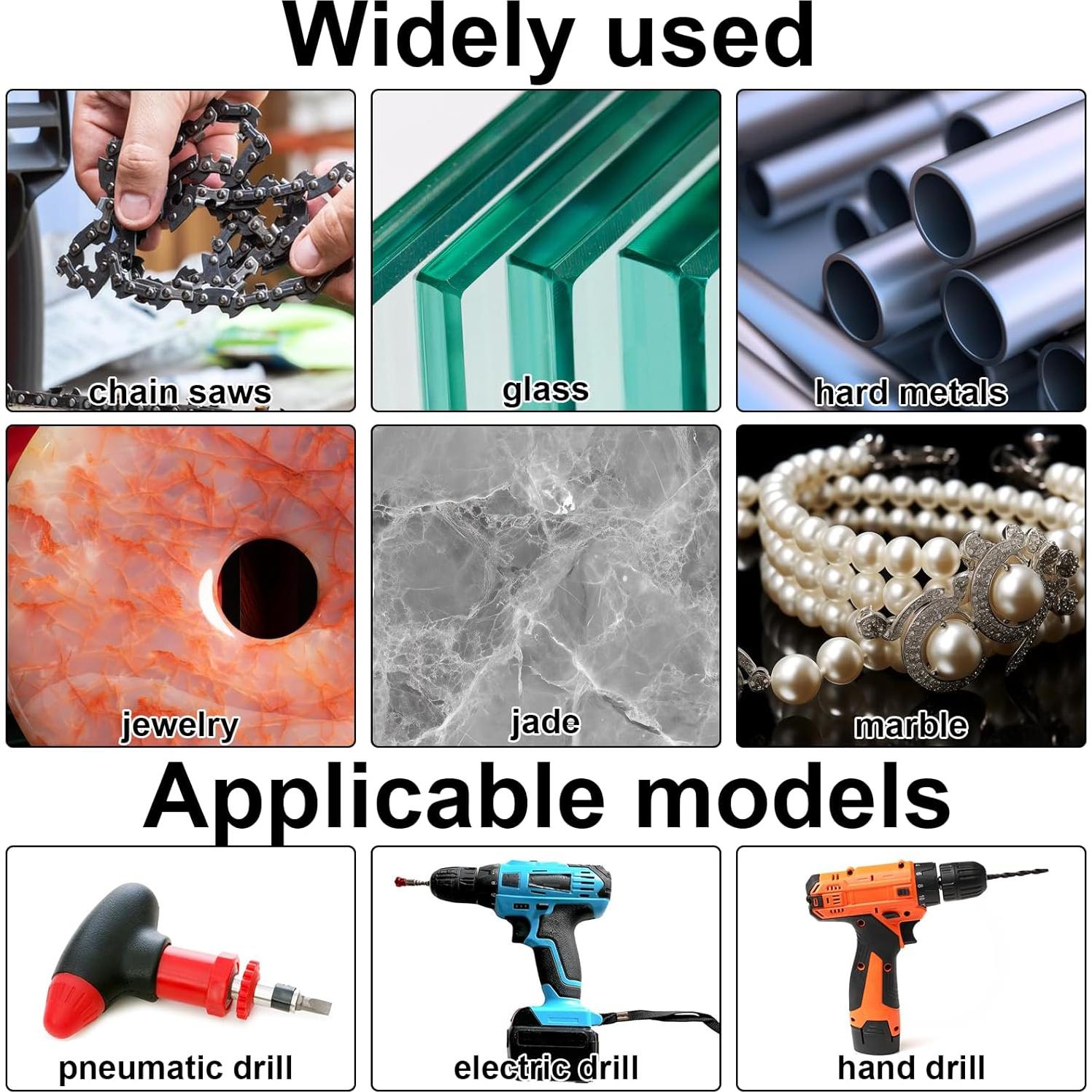 12 Puntas de Afilador de Motosierra Diamante Piriuuo 4.8mm