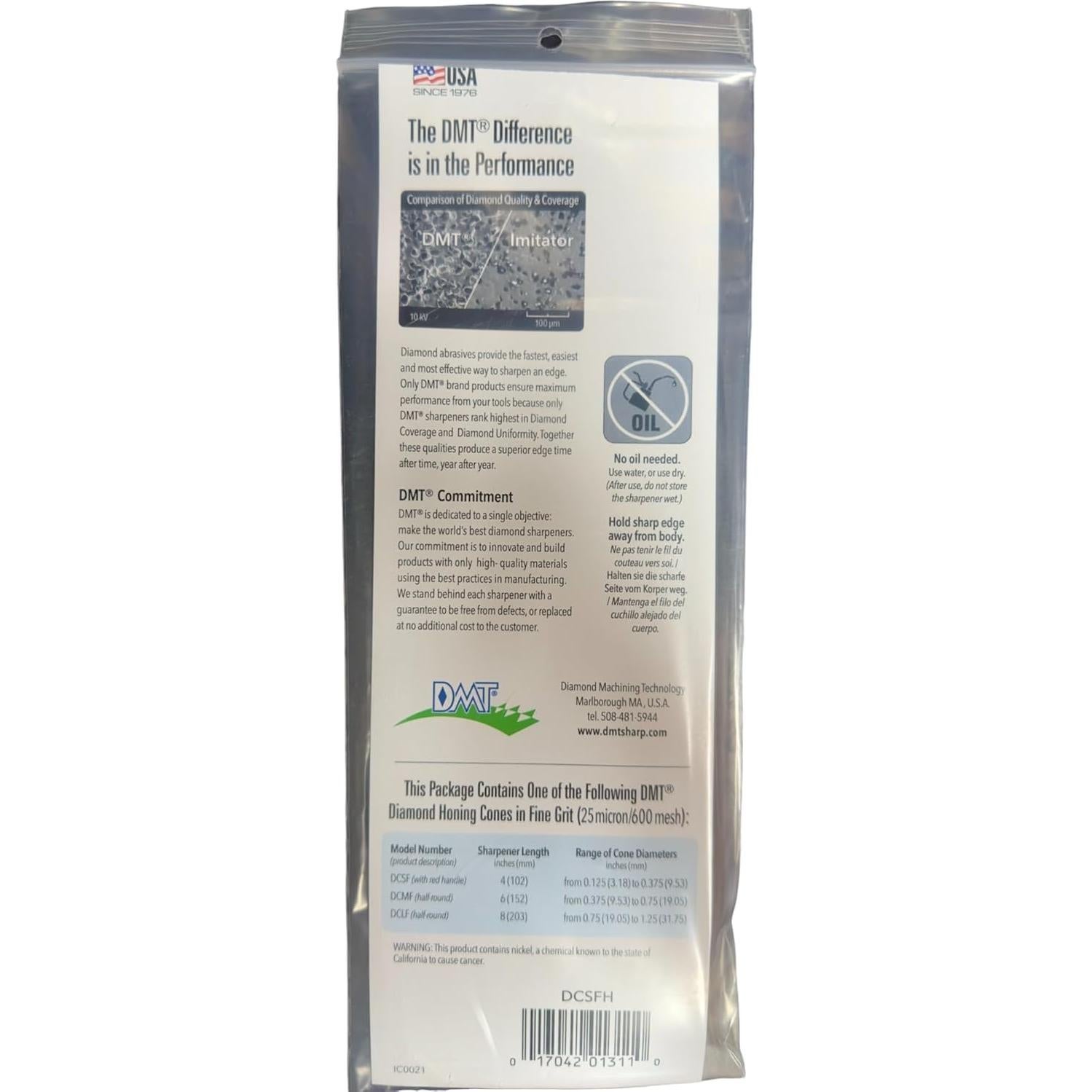 Cono de Afilar de Diamante DMT Pequeño 10.16 cm Fino