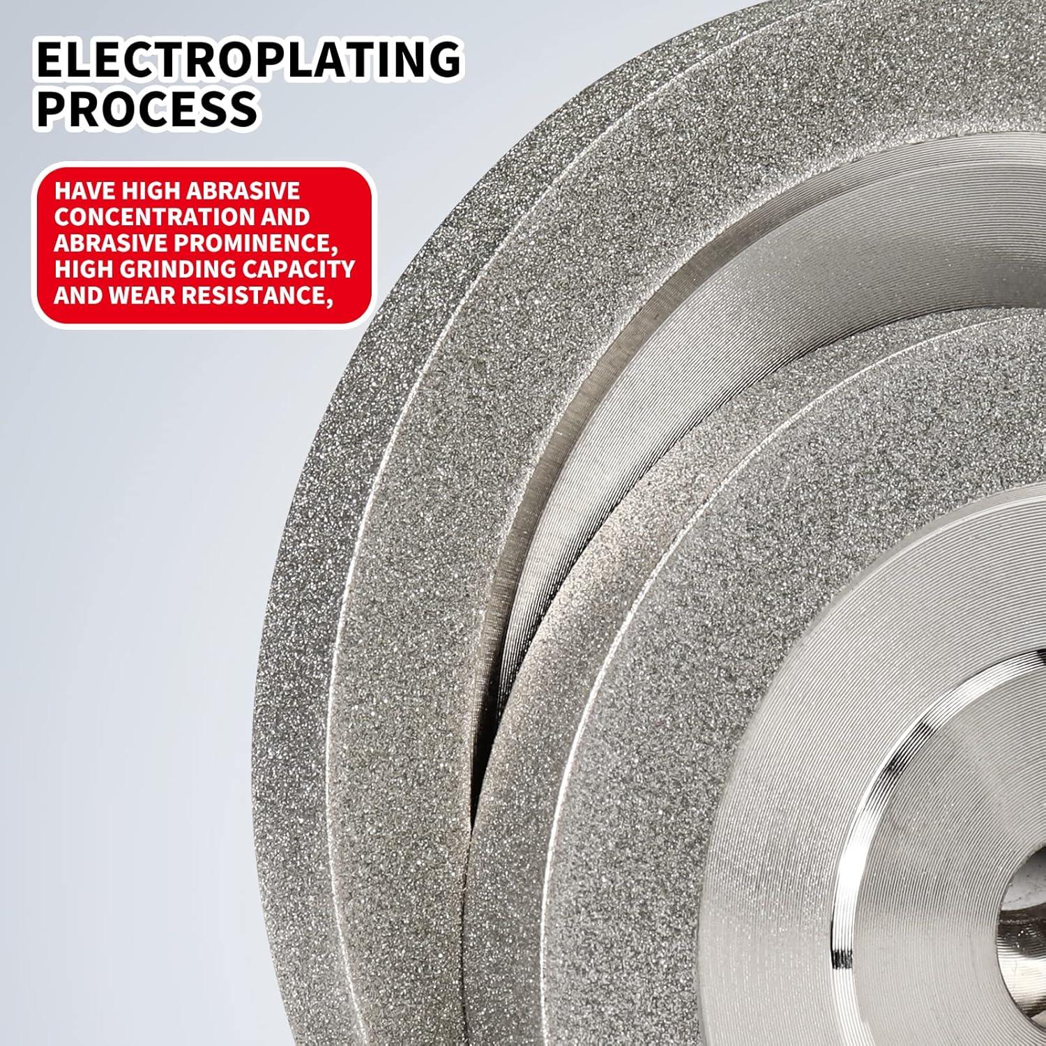 Rueda de Afilar de Diamante Plana Baiwen 78mm Grano 150